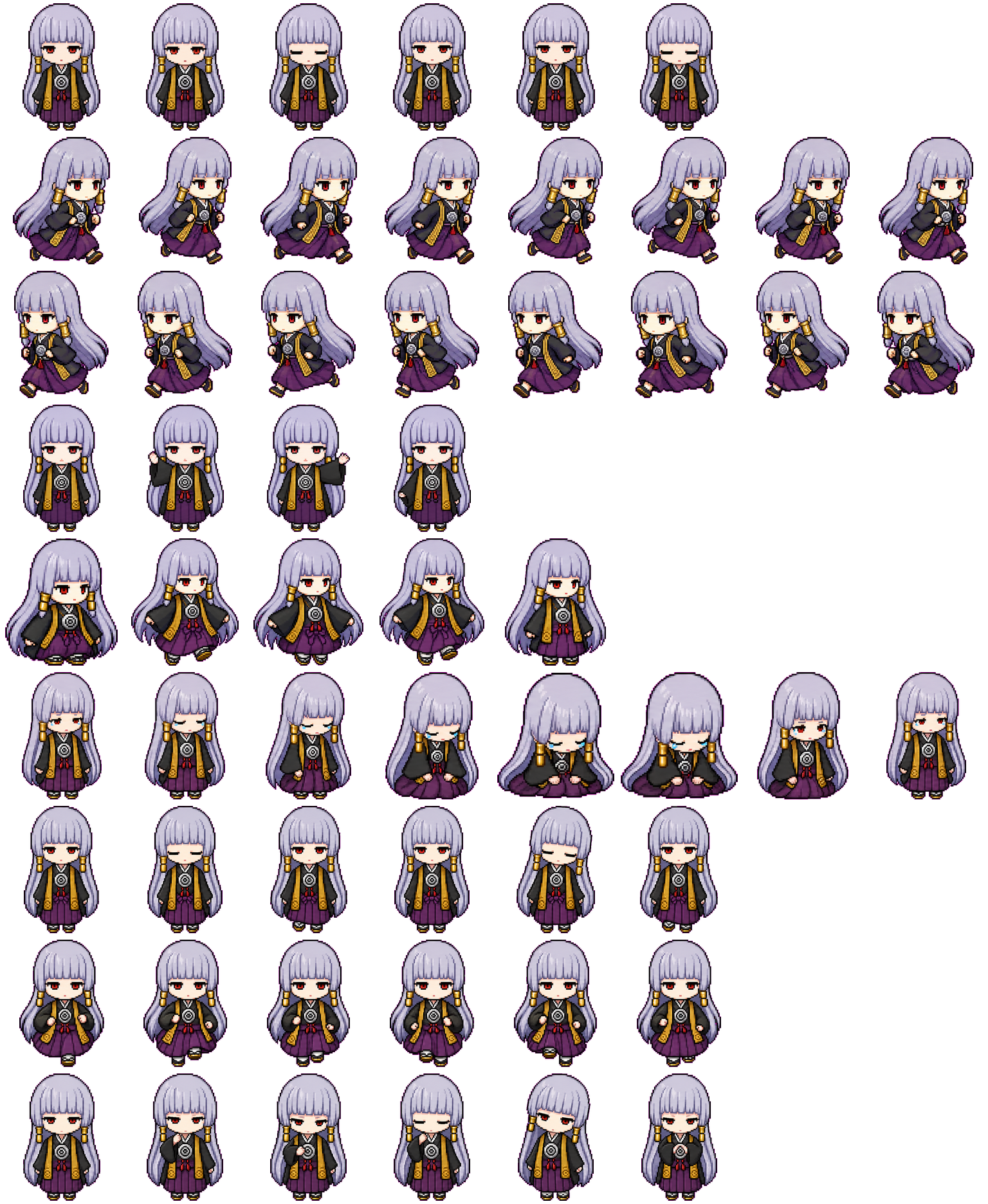 Rikako spritesheet preview