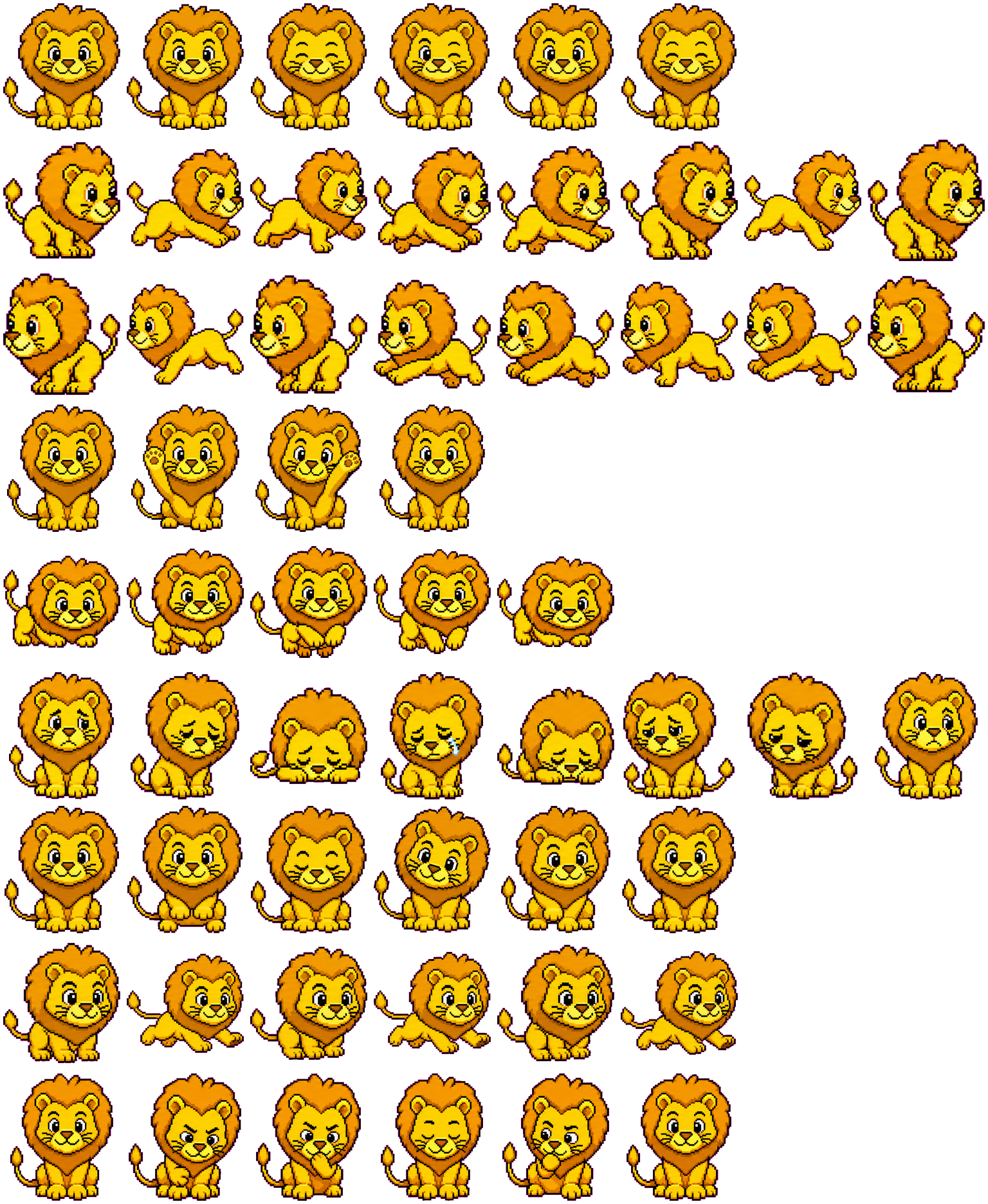 Rising Lion 瑞星小狮子 spritesheet preview