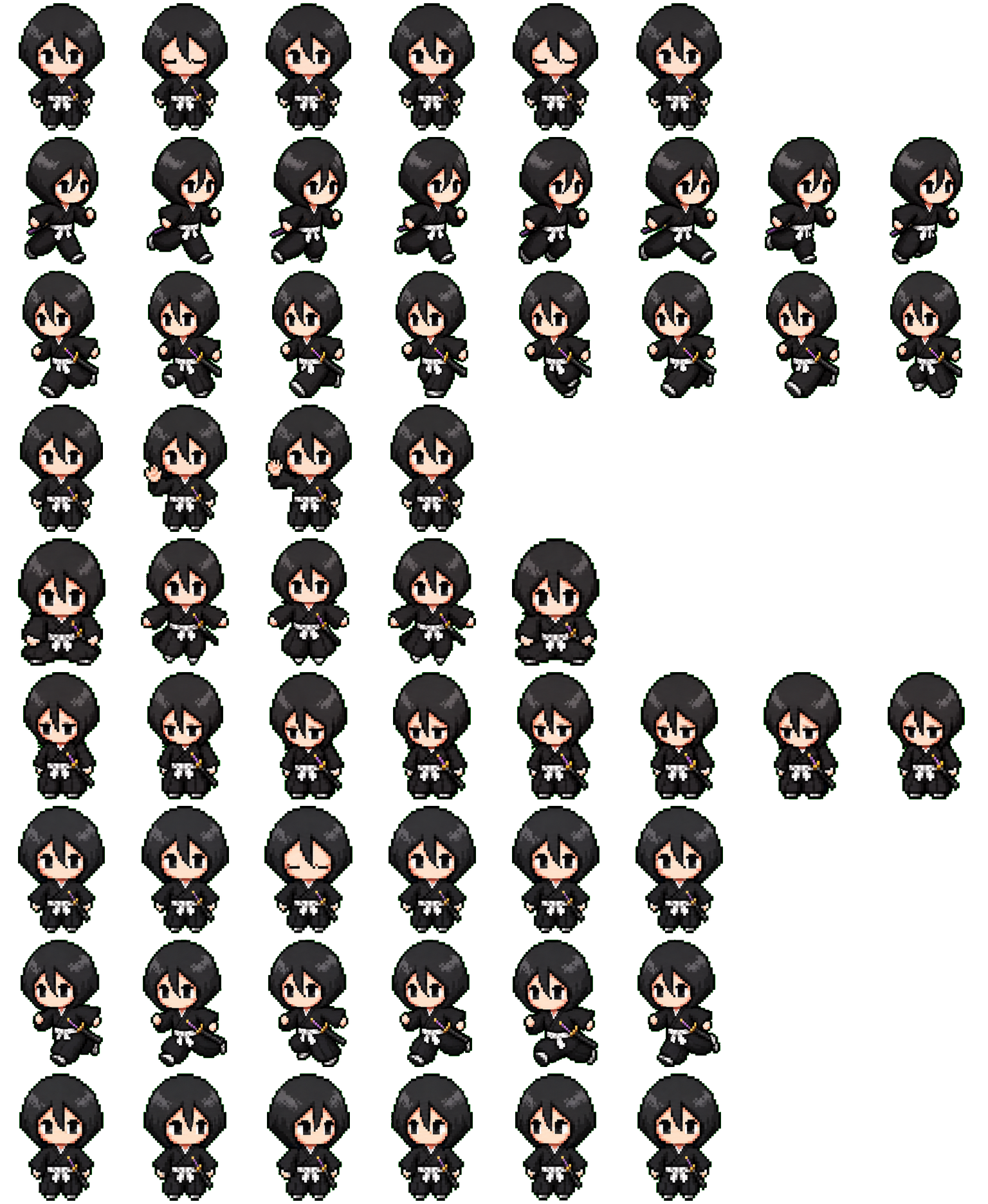 Rukia spritesheet preview