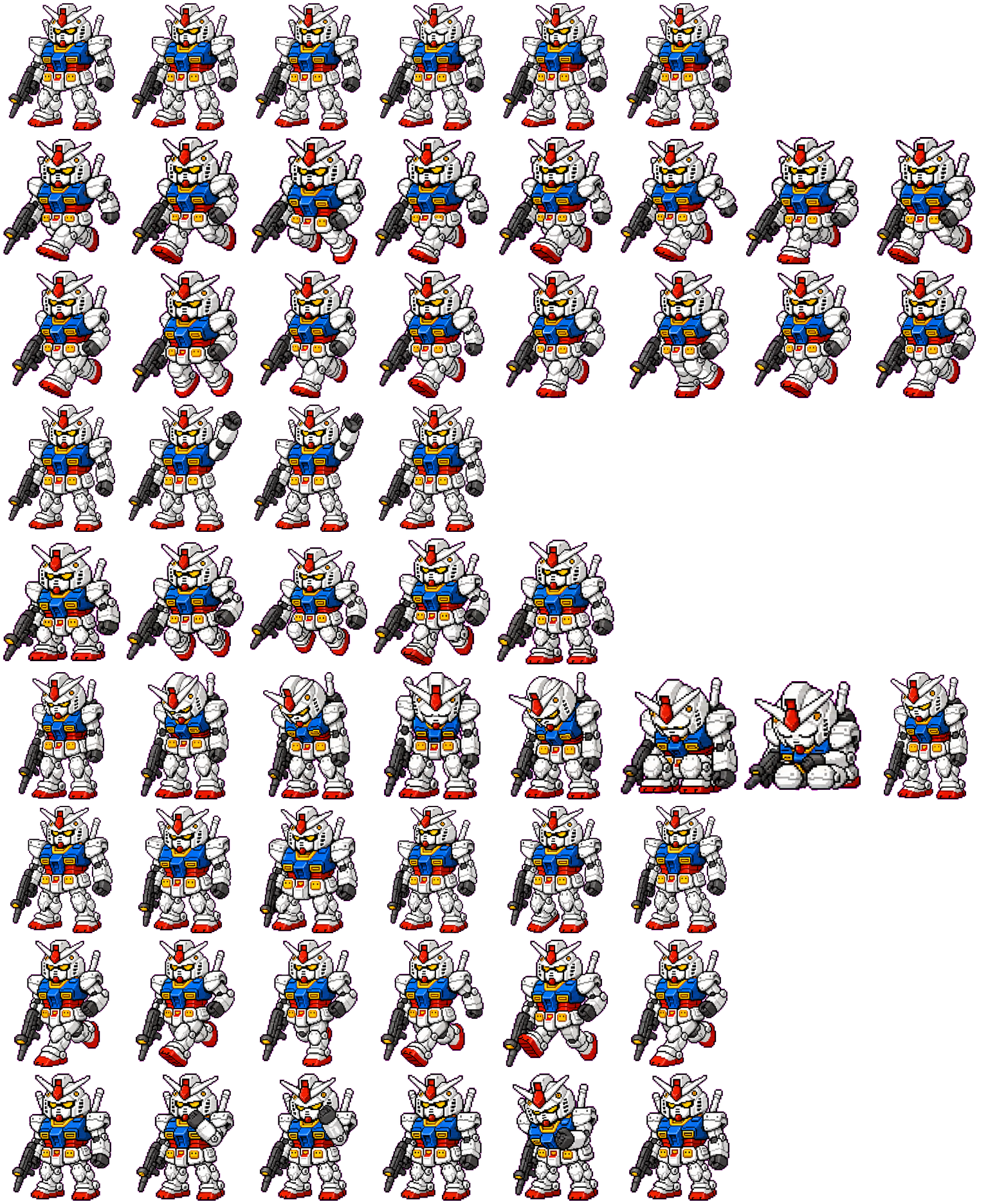 RX-78-2 Gundam spritesheet preview