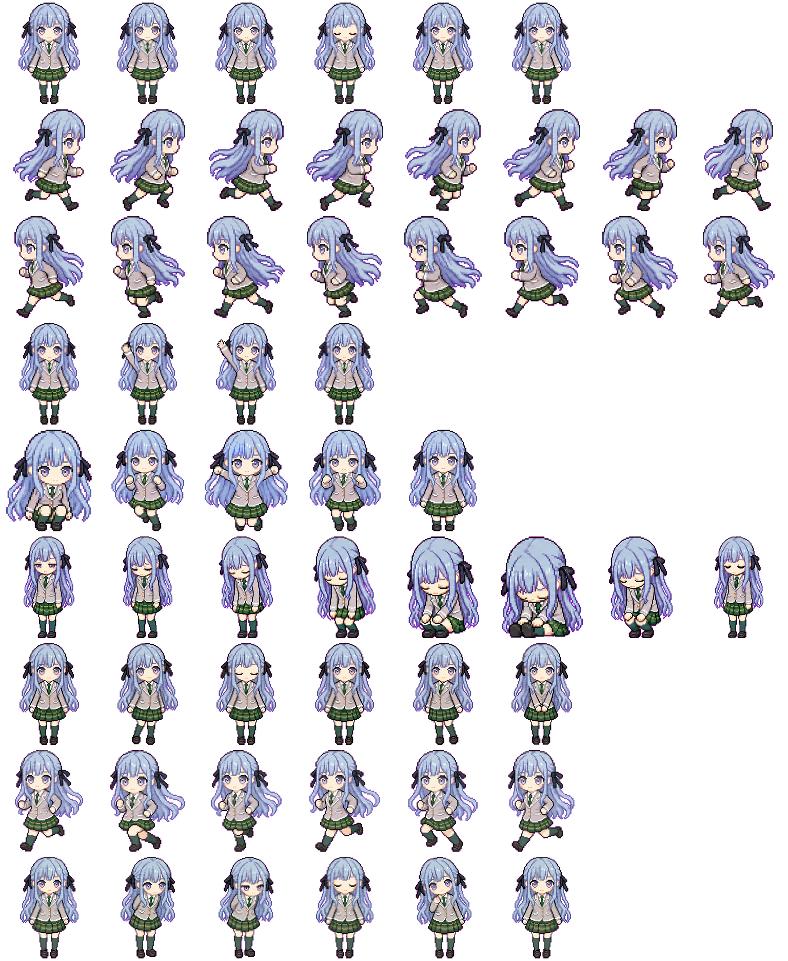 Saki spritesheet preview