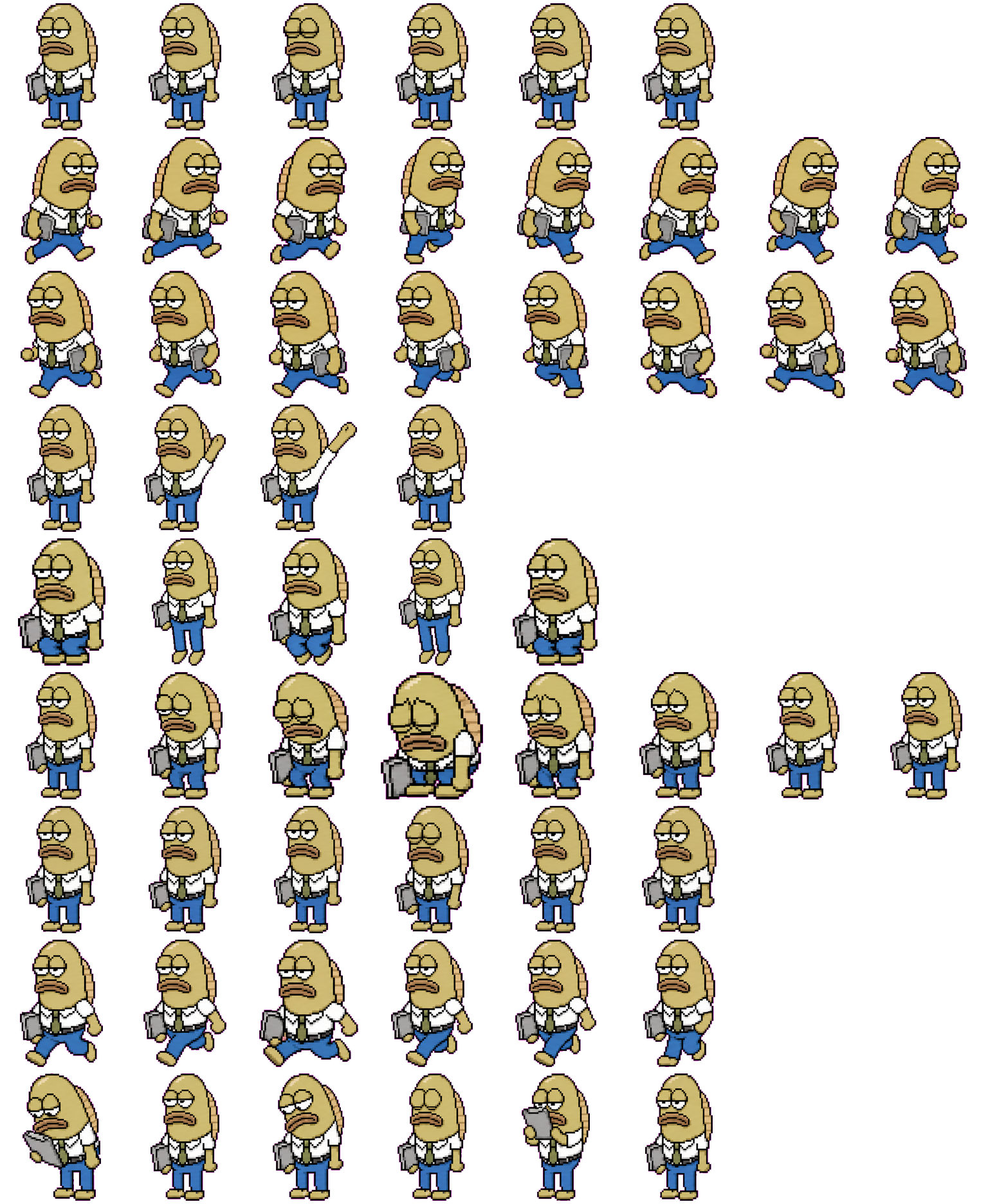 Salty Clerk spritesheet preview
