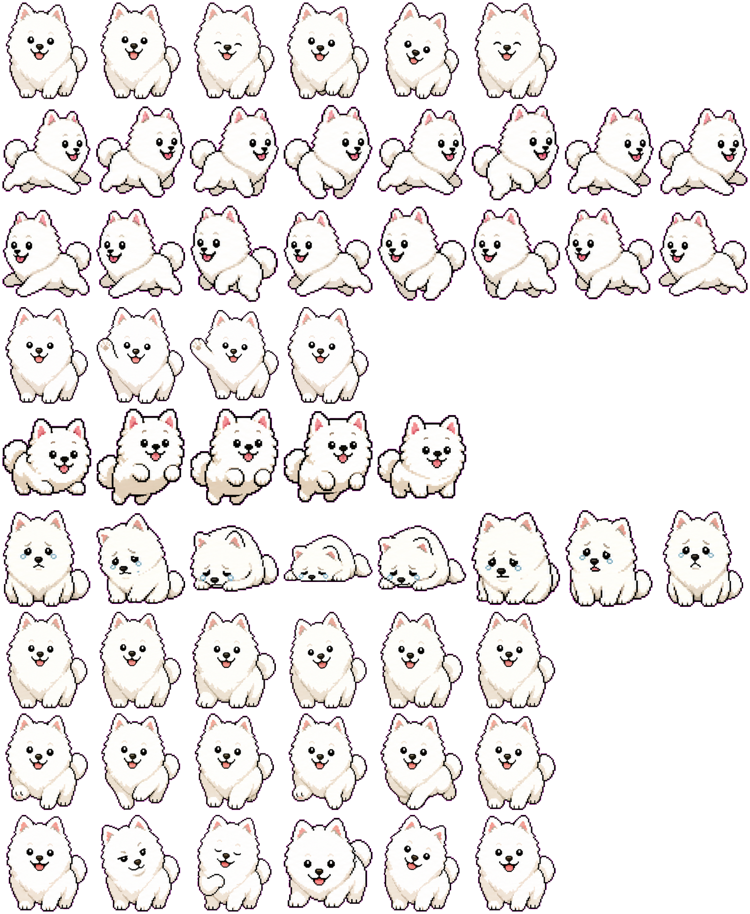 Samo spritesheet preview