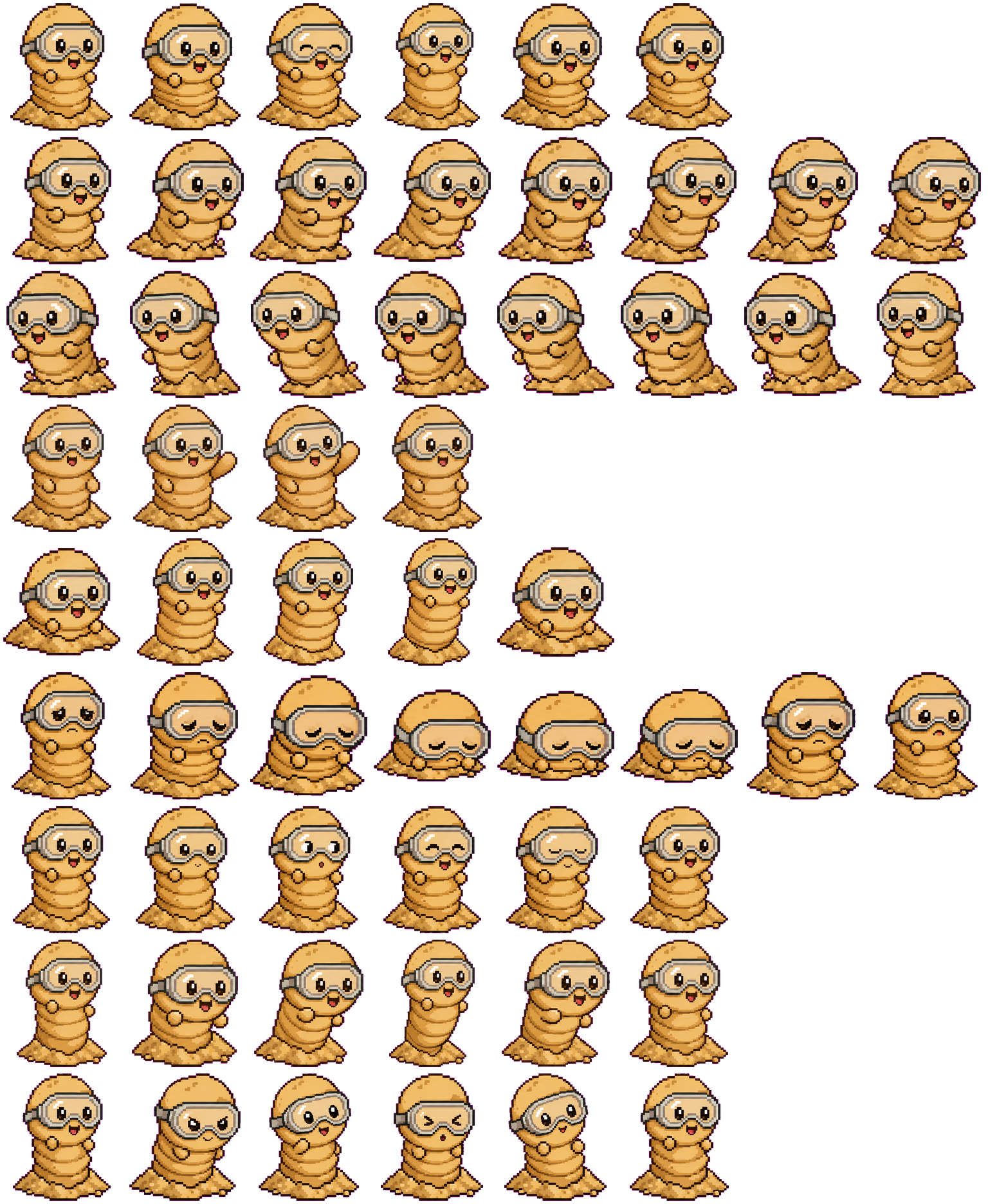 Sandworm Larva spritesheet preview