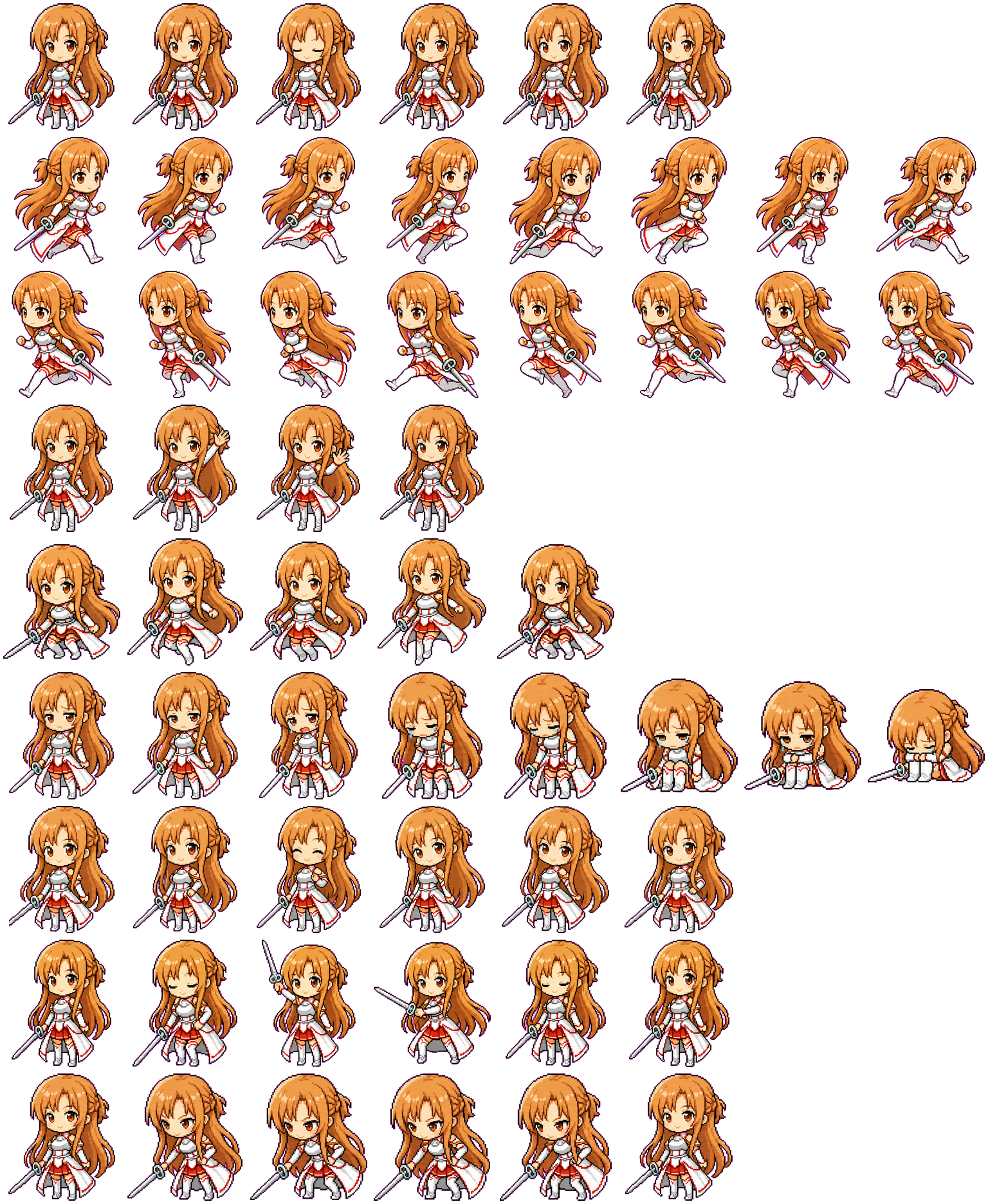 SAO Asuna spritesheet preview