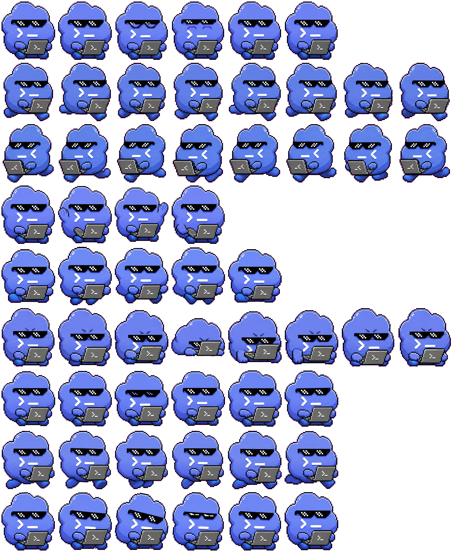 Savage Codex Hacker spritesheet preview