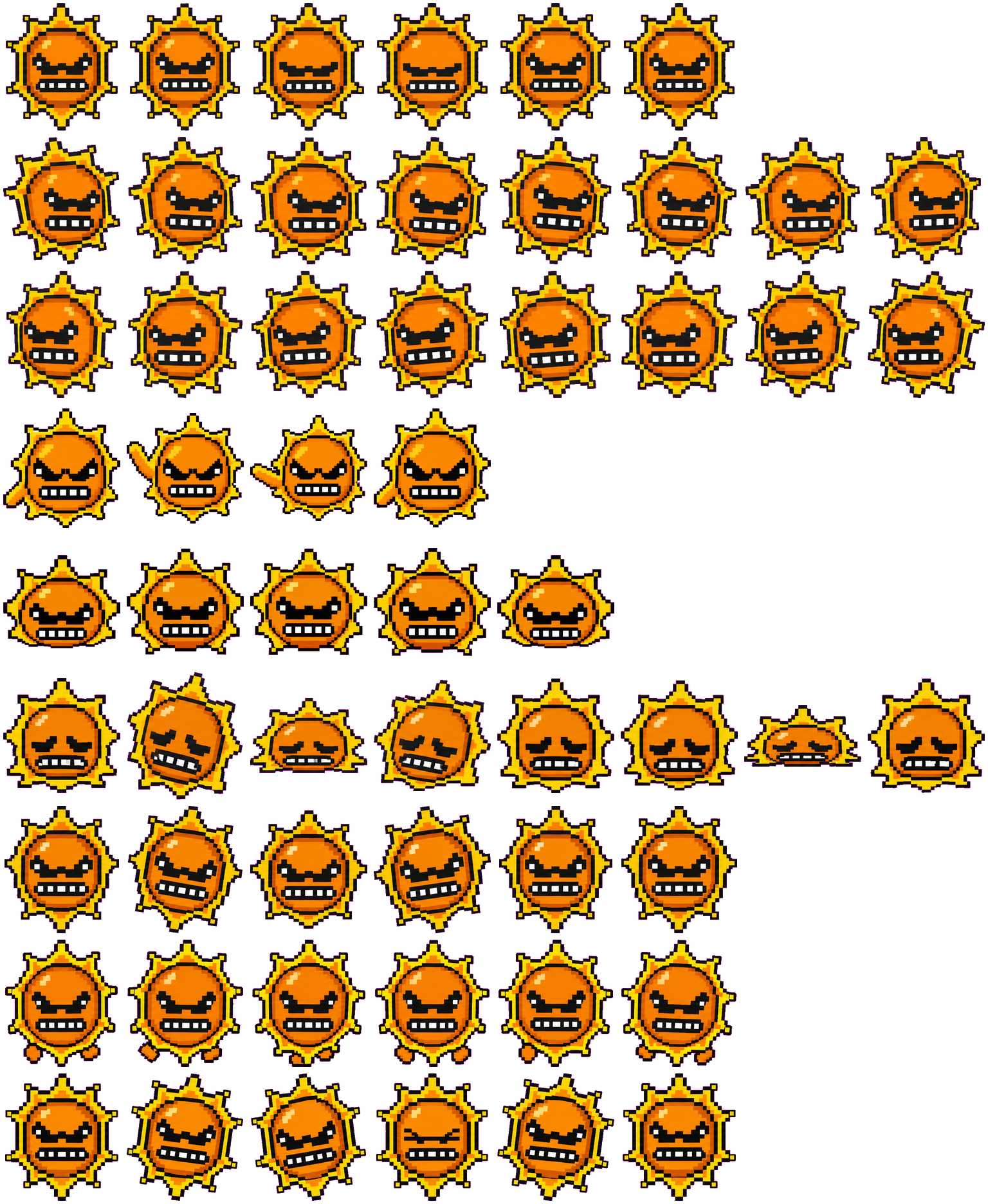 Angry Sun spritesheet preview