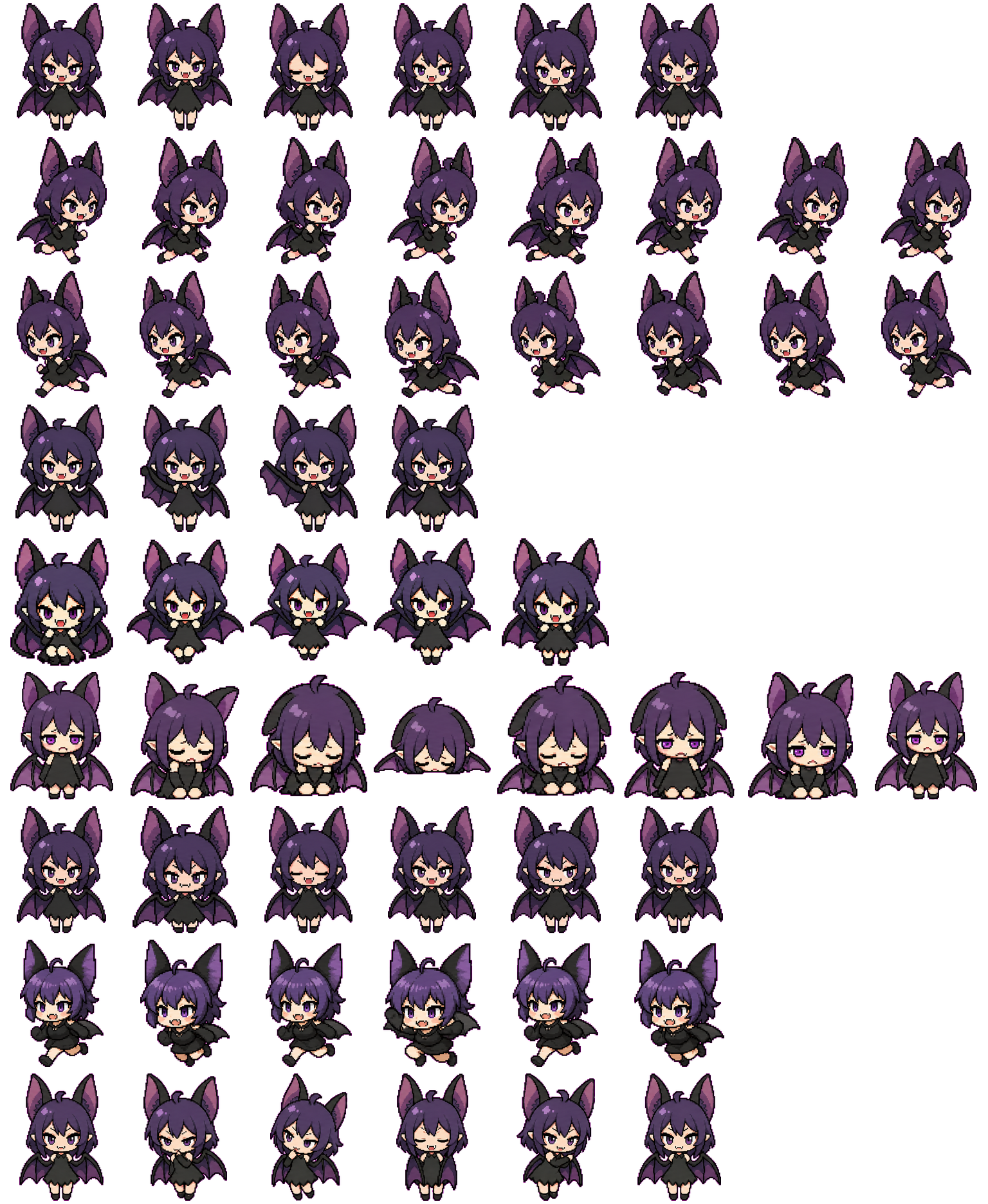 Bat Girl spritesheet preview