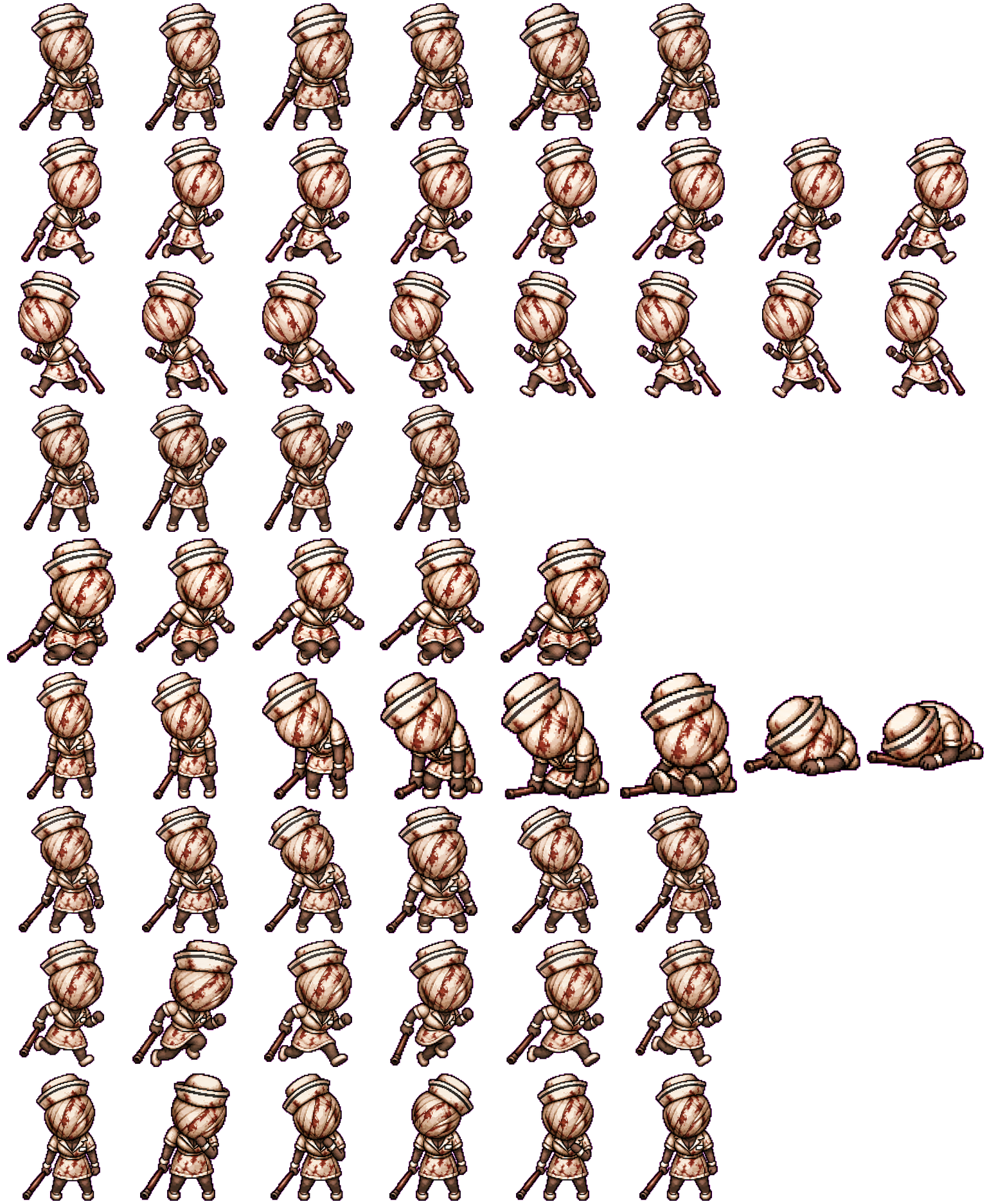 Bubble Head Nurse spritesheet preview
