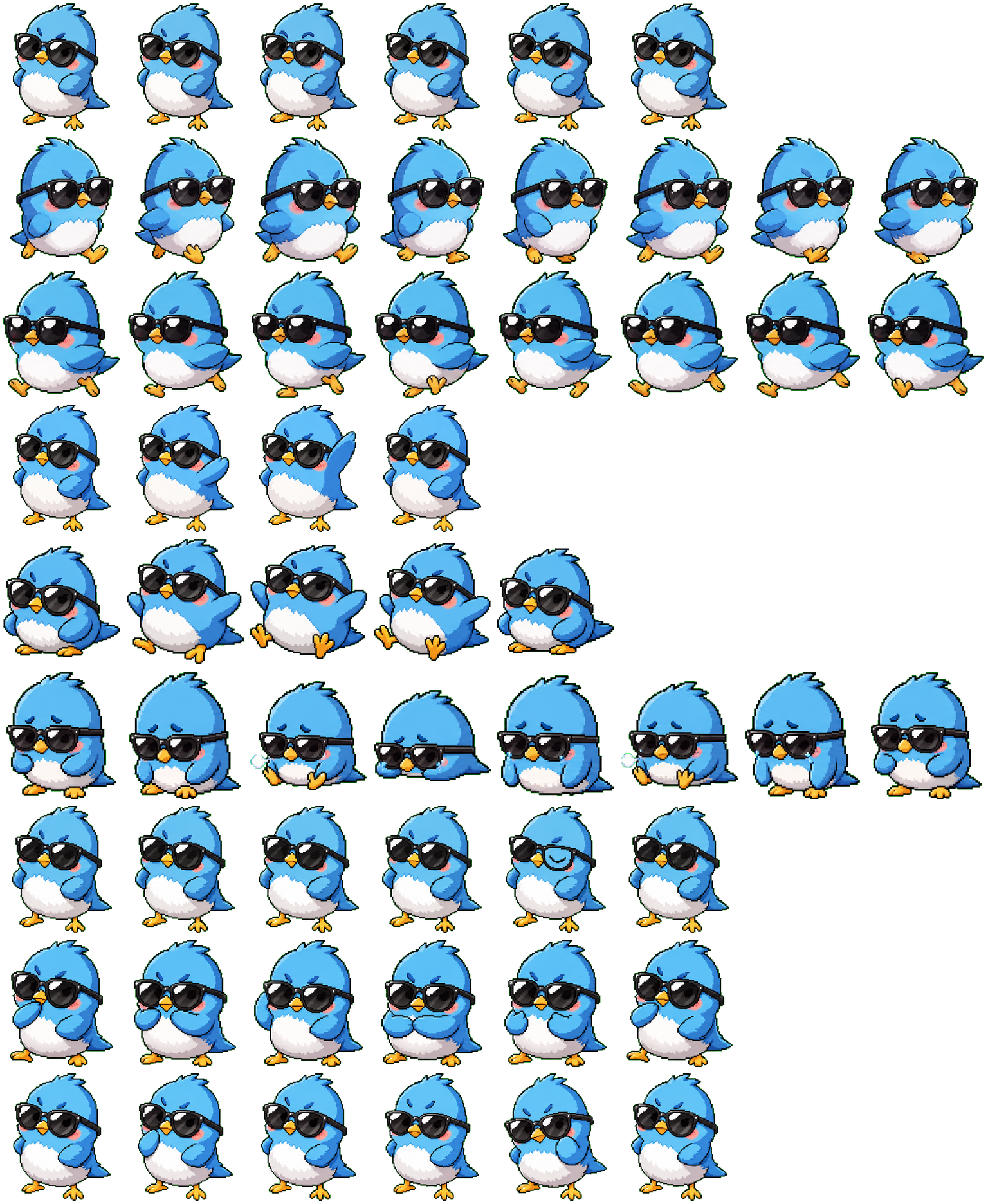 Shadebird spritesheet preview