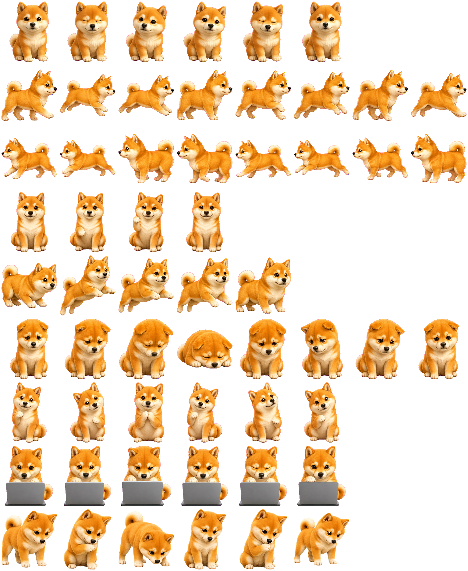 Shiba animated desktop pet preview for Codex Pet