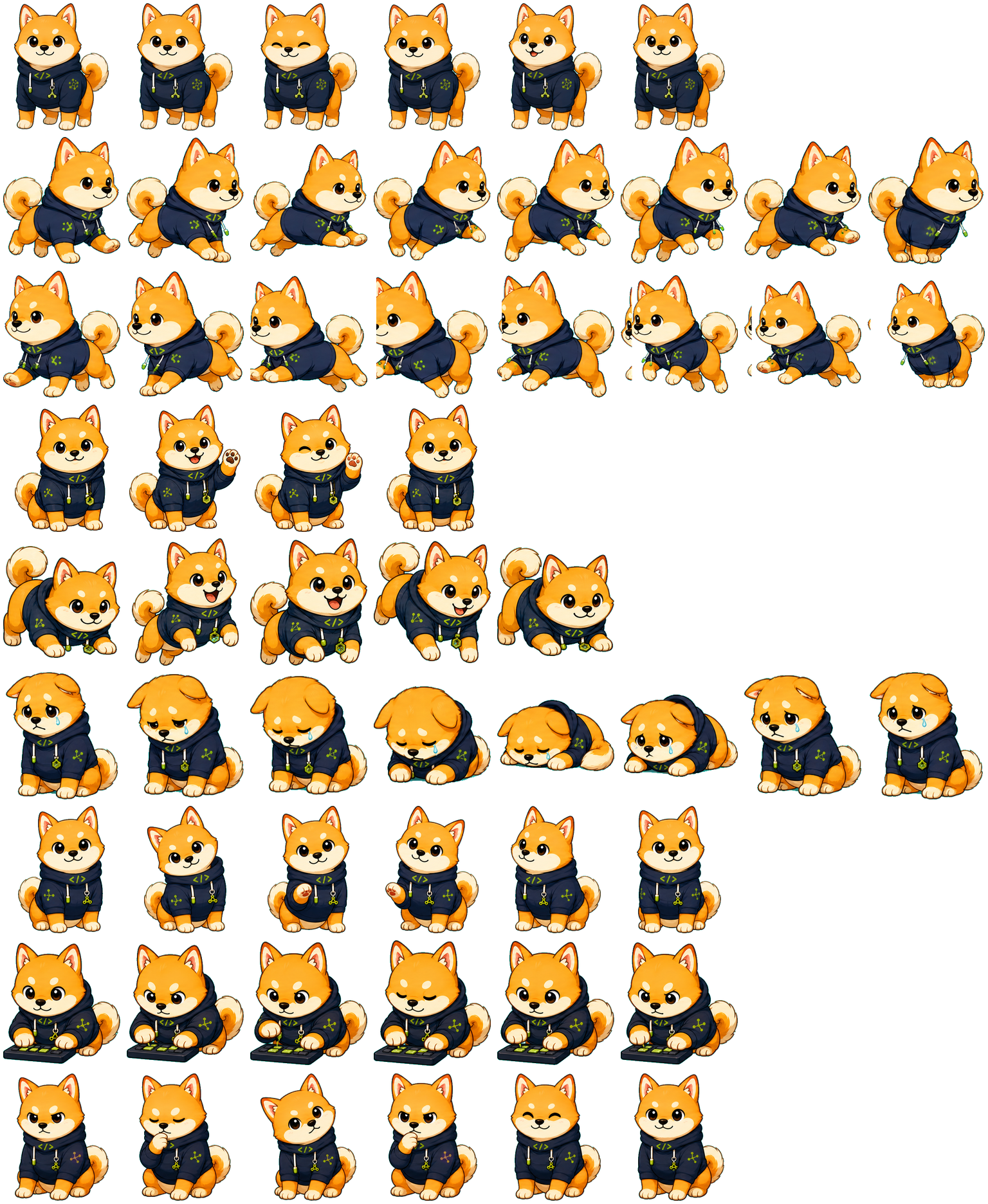 Shiba animated desktop pet preview for Codex Pet