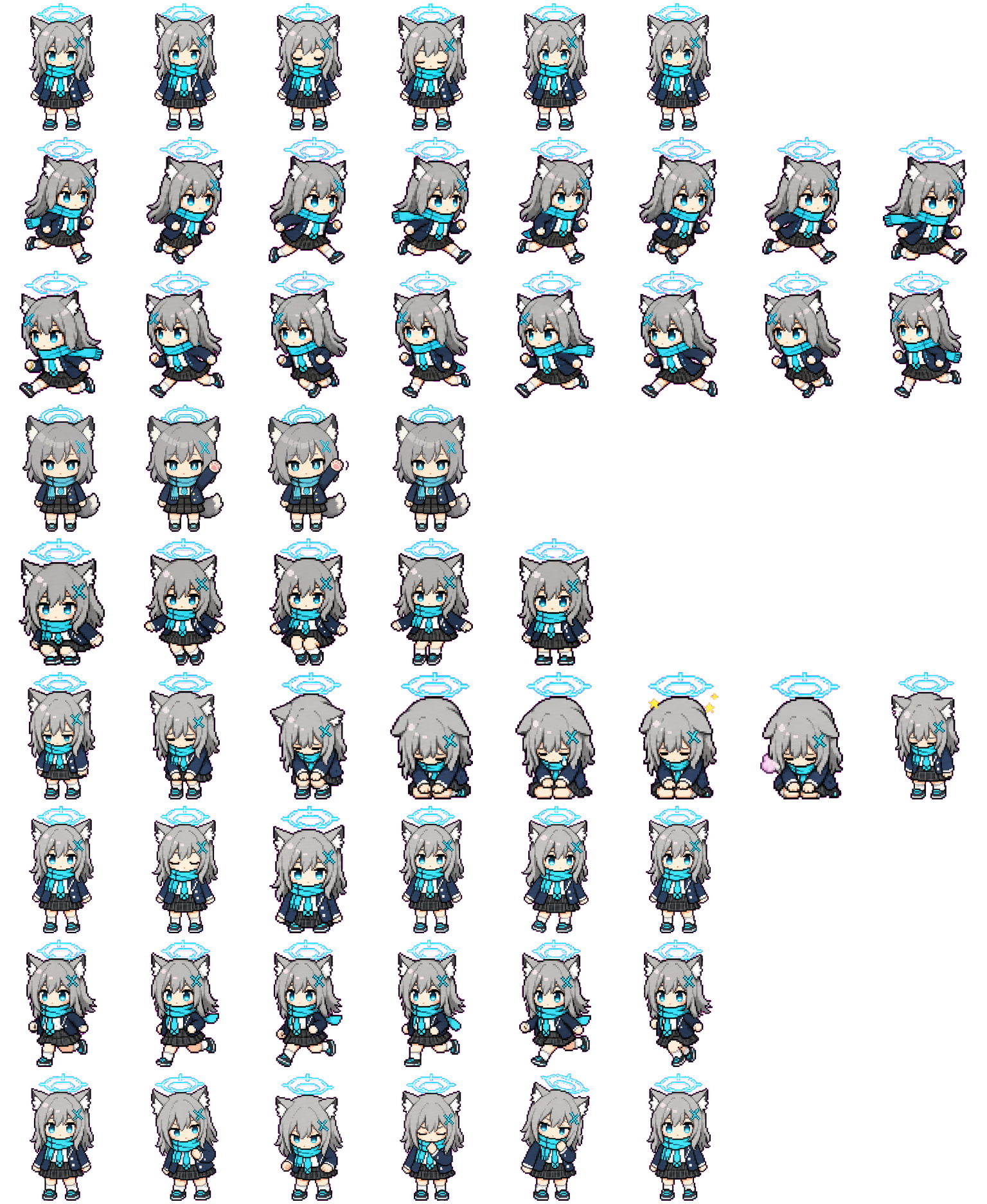 Shiroko spritesheet preview