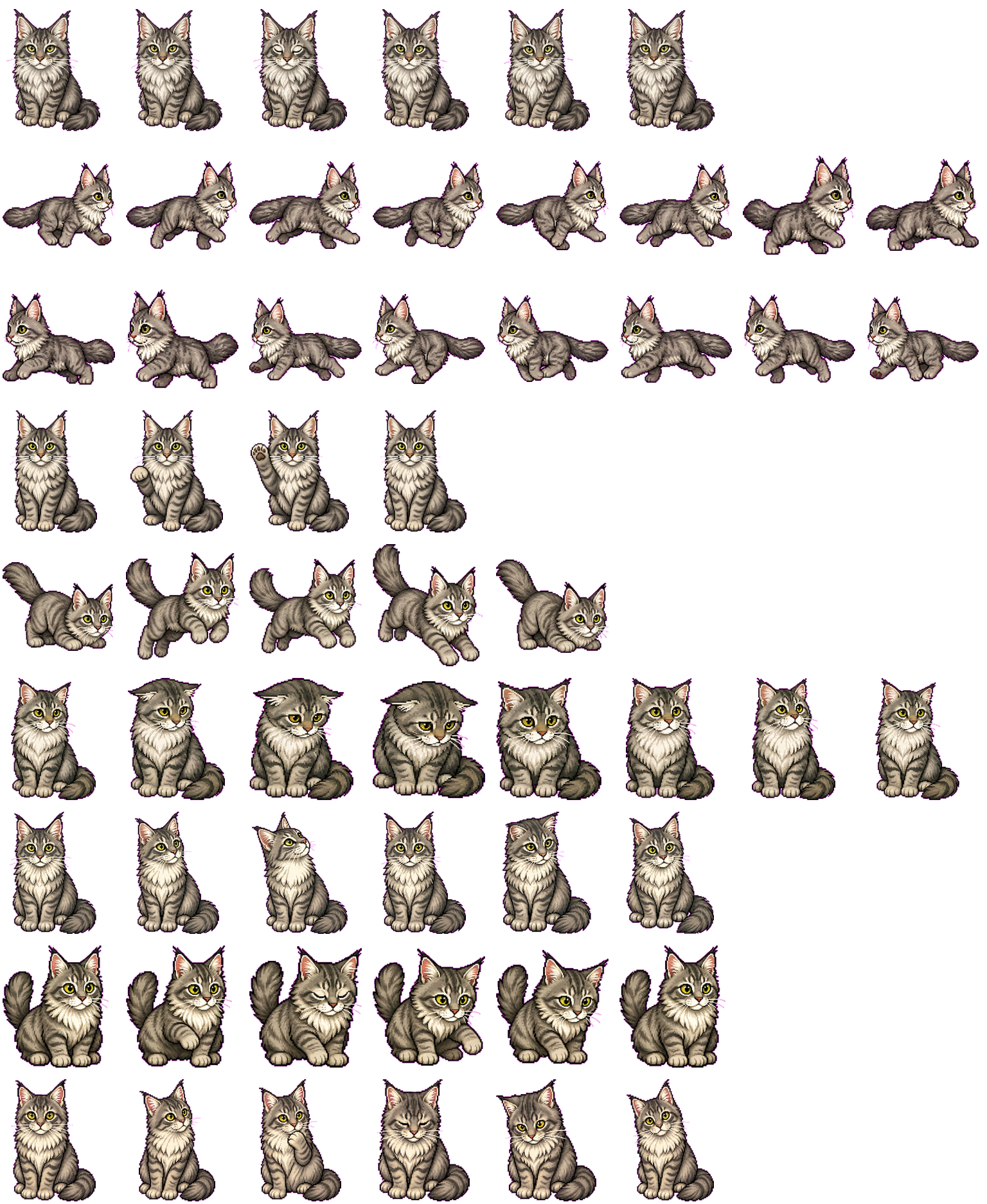 Silver Maine spritesheet preview