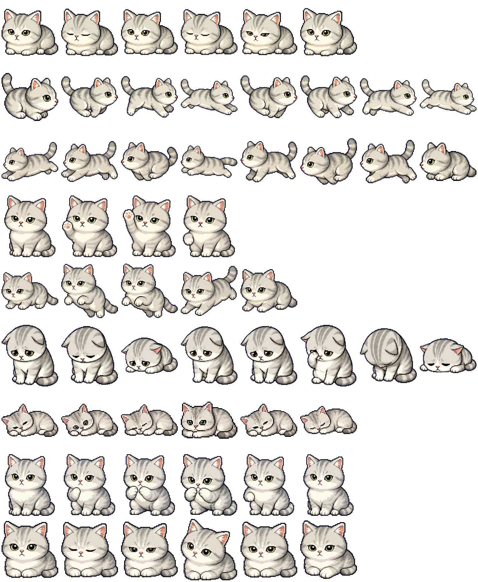 银渐层小猫 spritesheet preview
