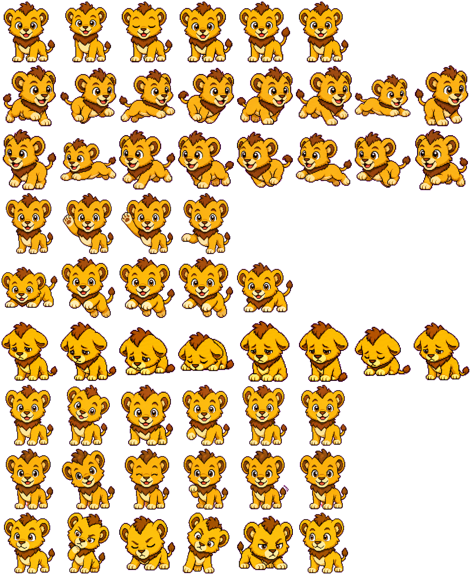 Simba spritesheet preview