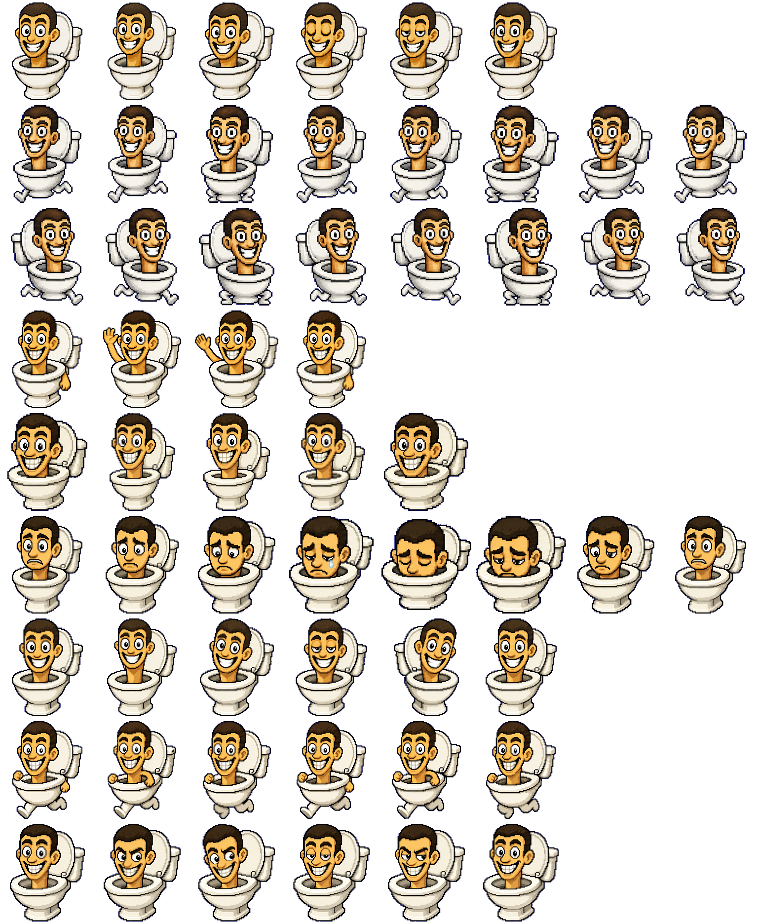 Skibidi spritesheet preview