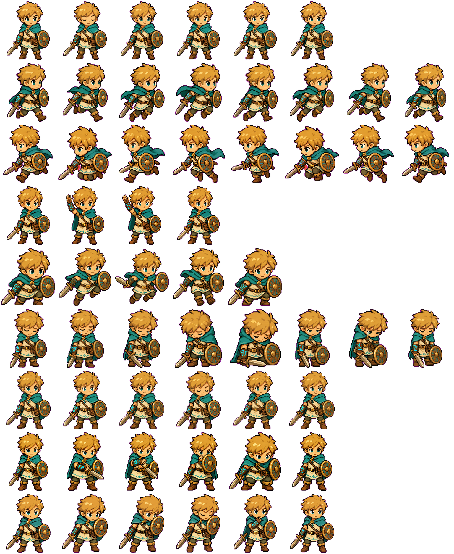 Skybound Hero spritesheet preview