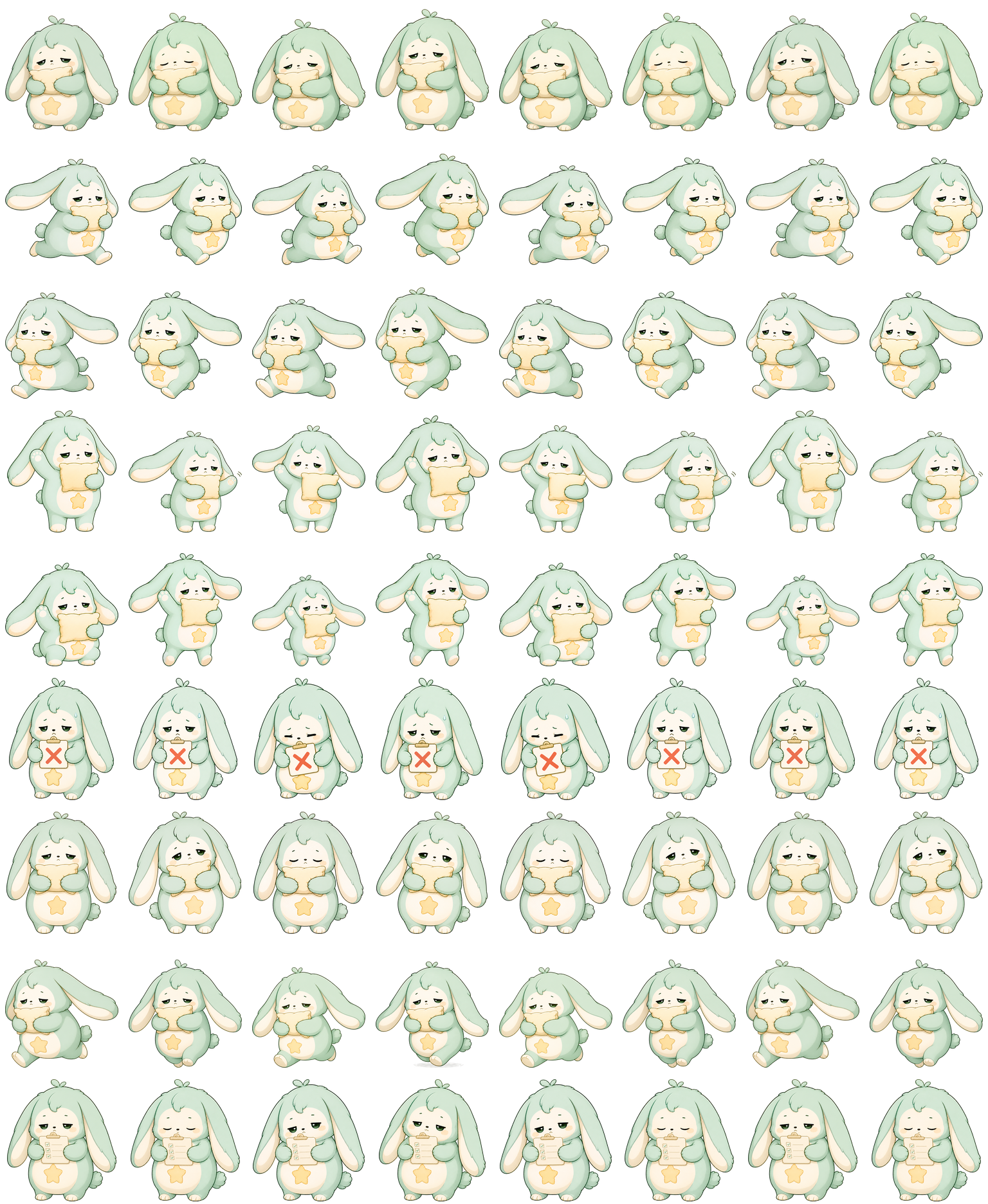 Sleepy Bunny spritesheet preview