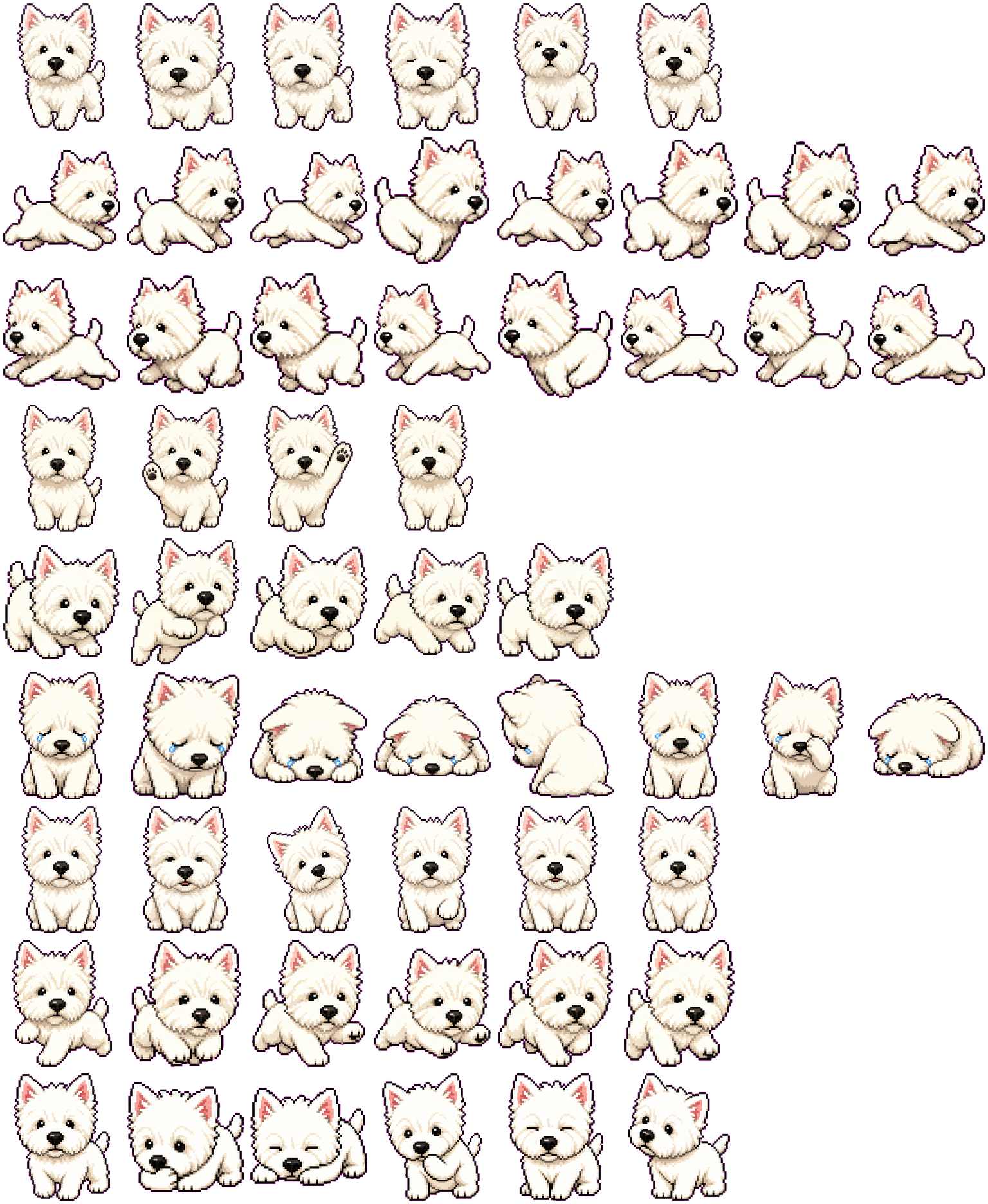 Snowy spritesheet preview