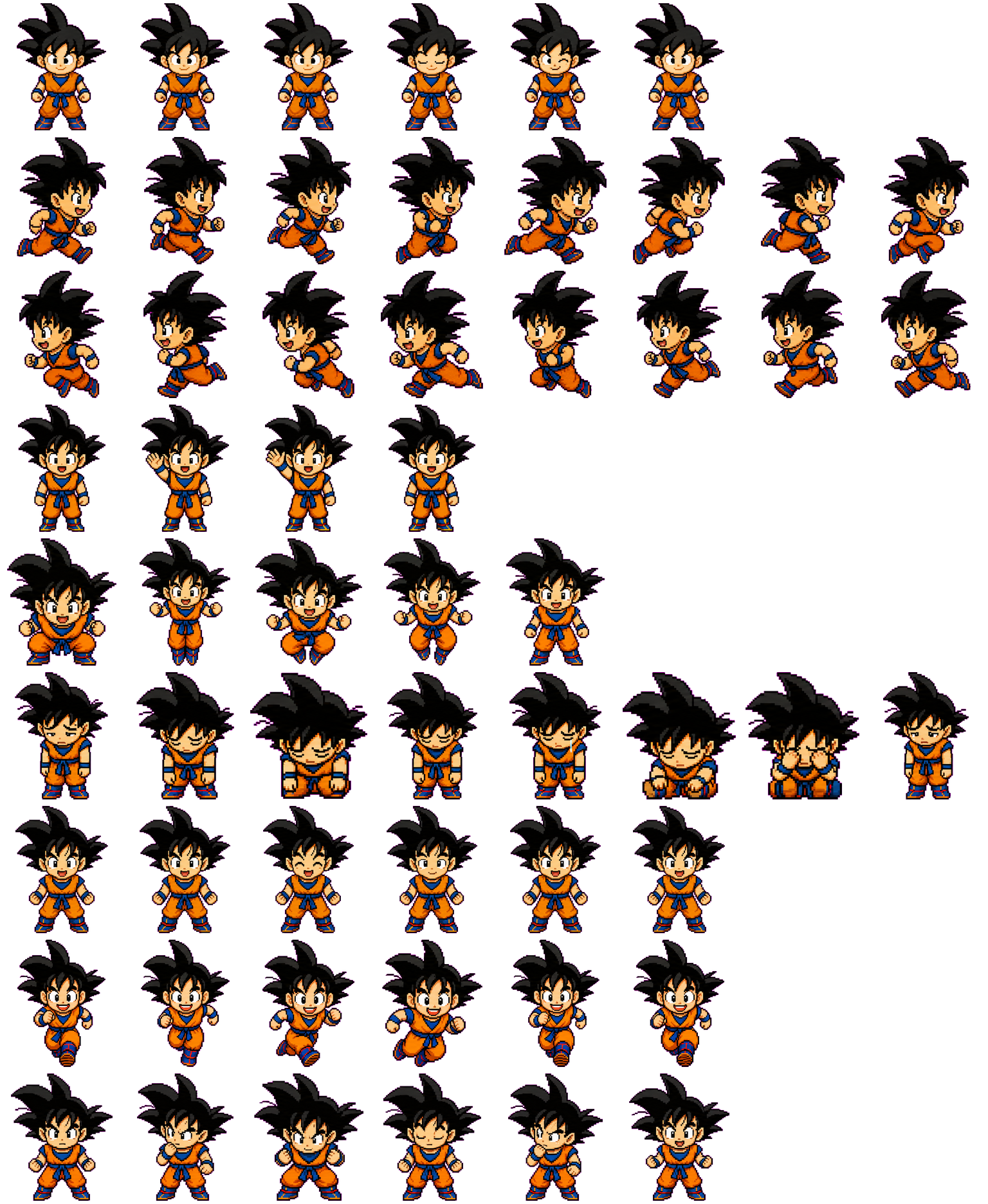 Goku spritesheet preview