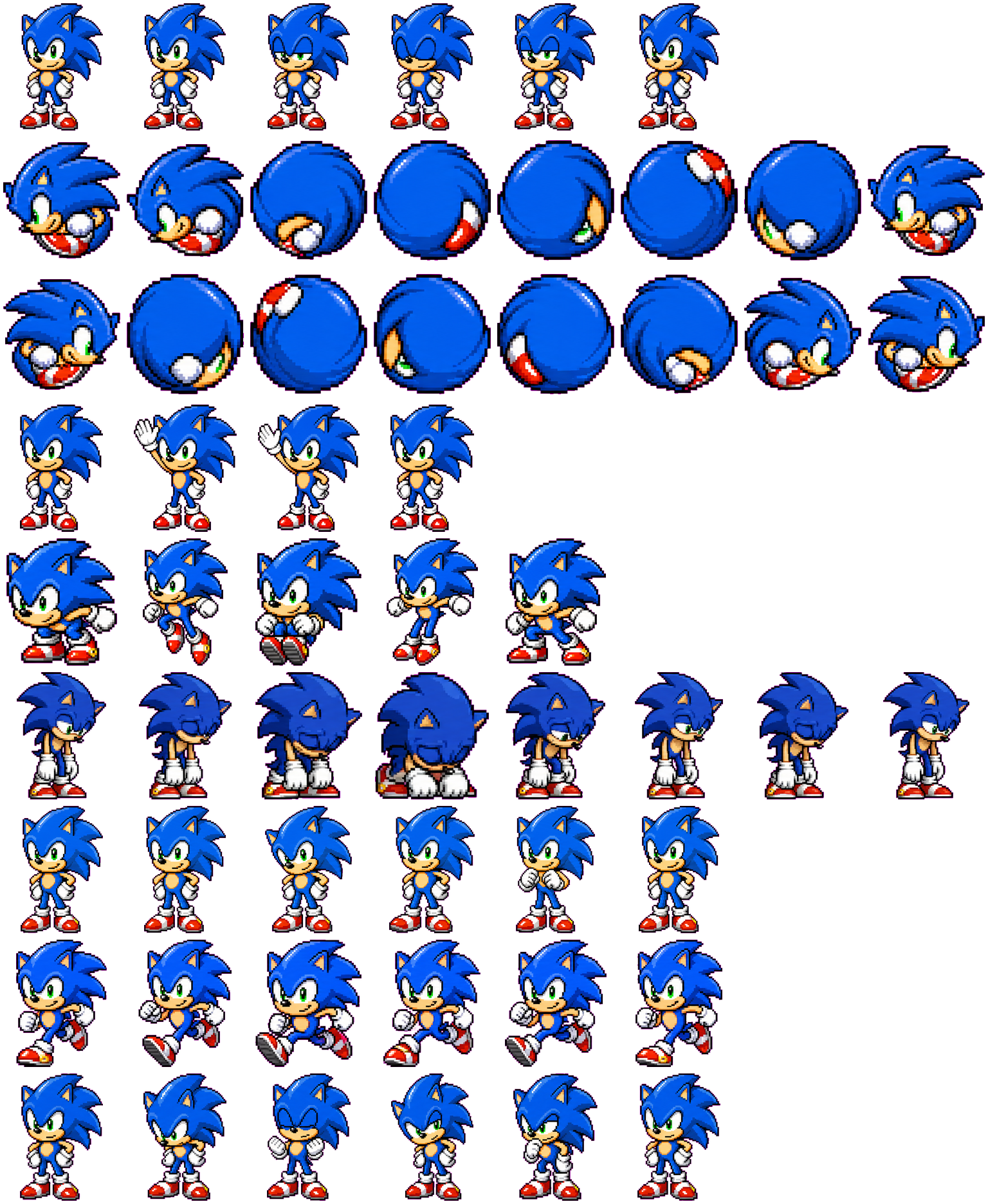 Sonic Spinball spritesheet preview