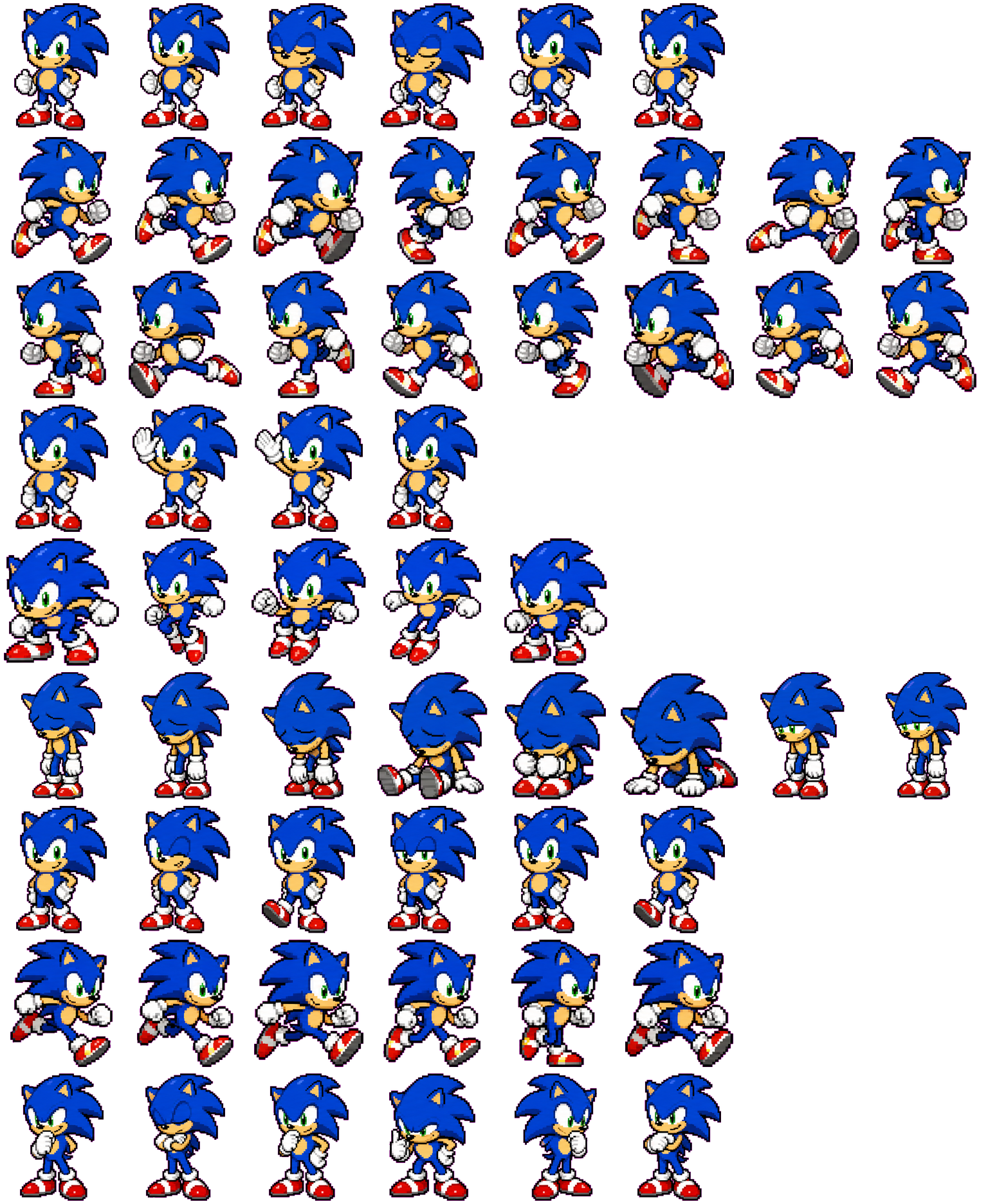Sonic spritesheet preview