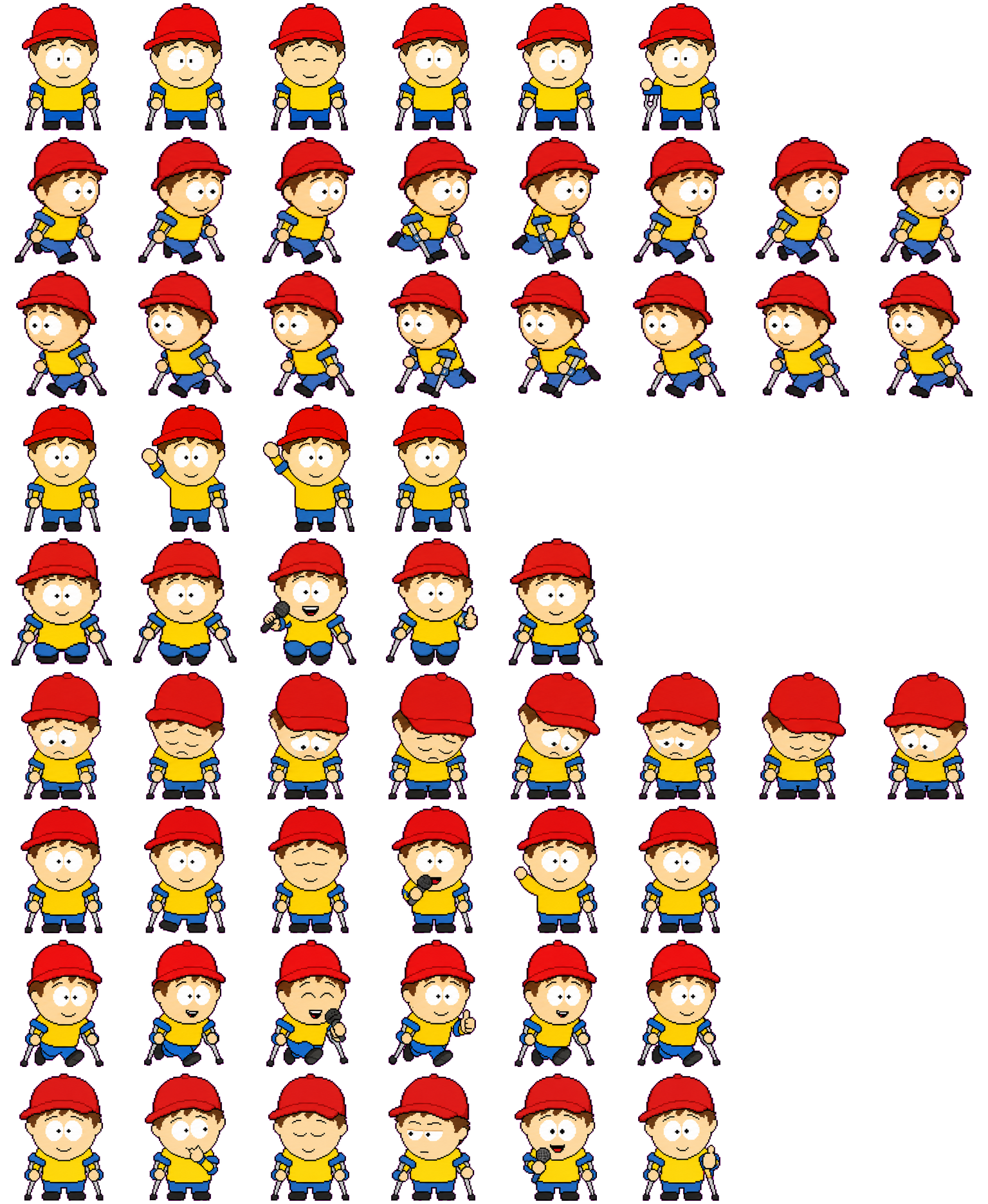 South Park Jimmy spritesheet preview