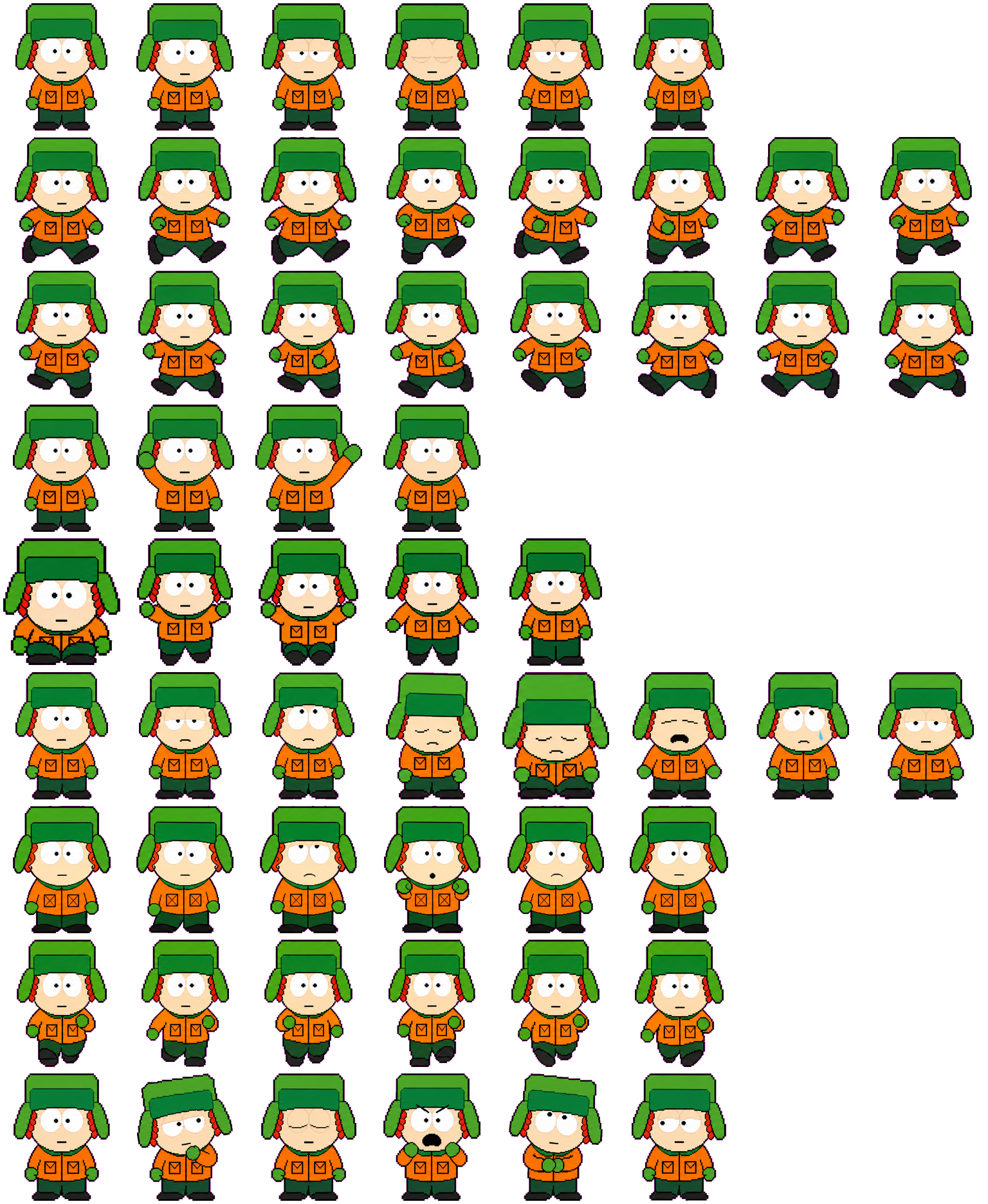 South Park Kyle spritesheet preview