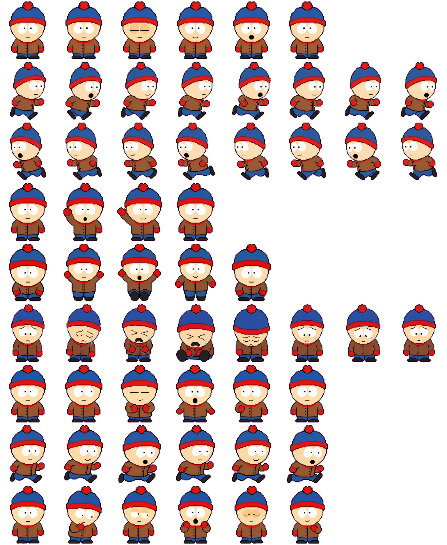 South Park Stan spritesheet preview