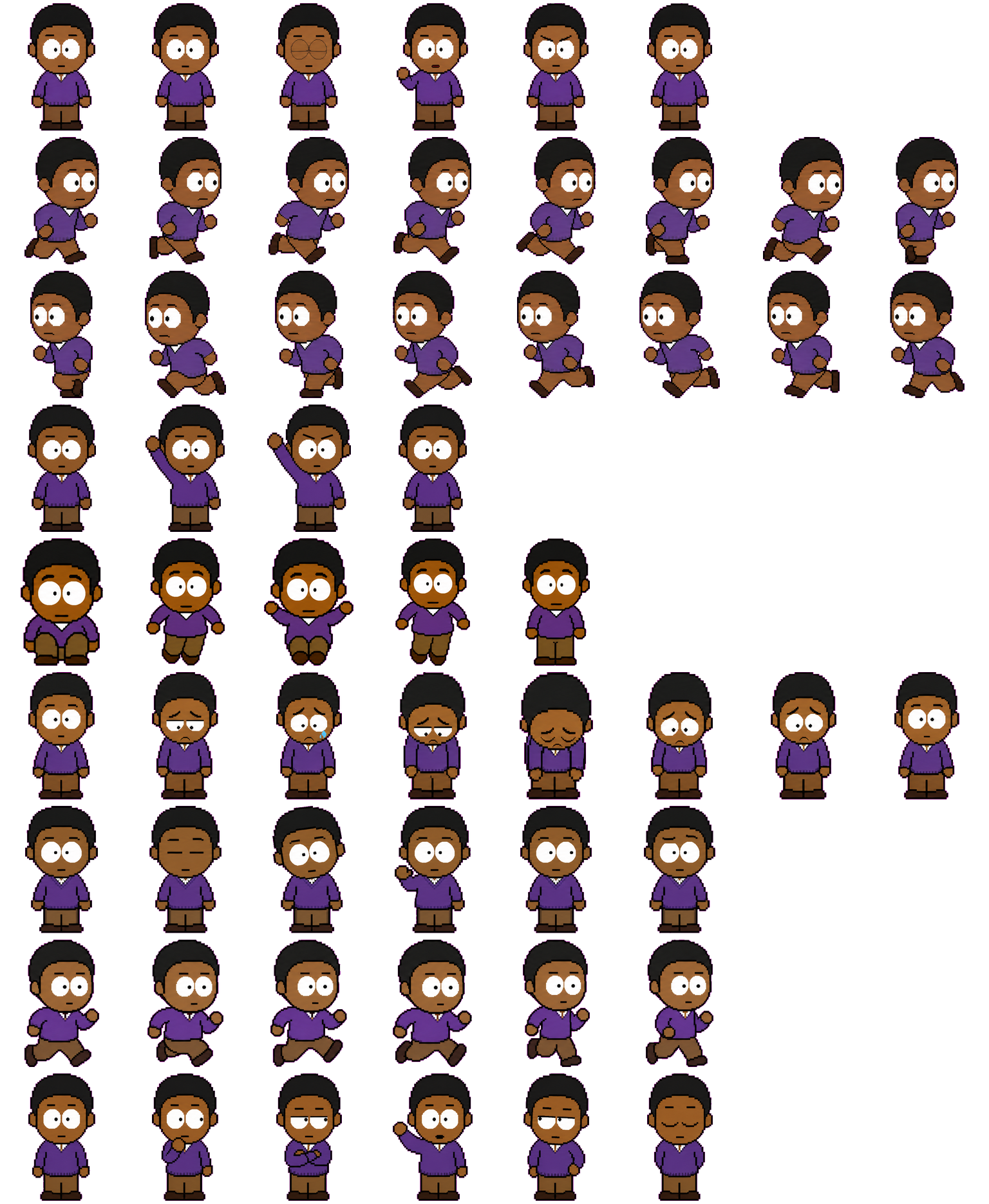 South Park Tolkien spritesheet preview