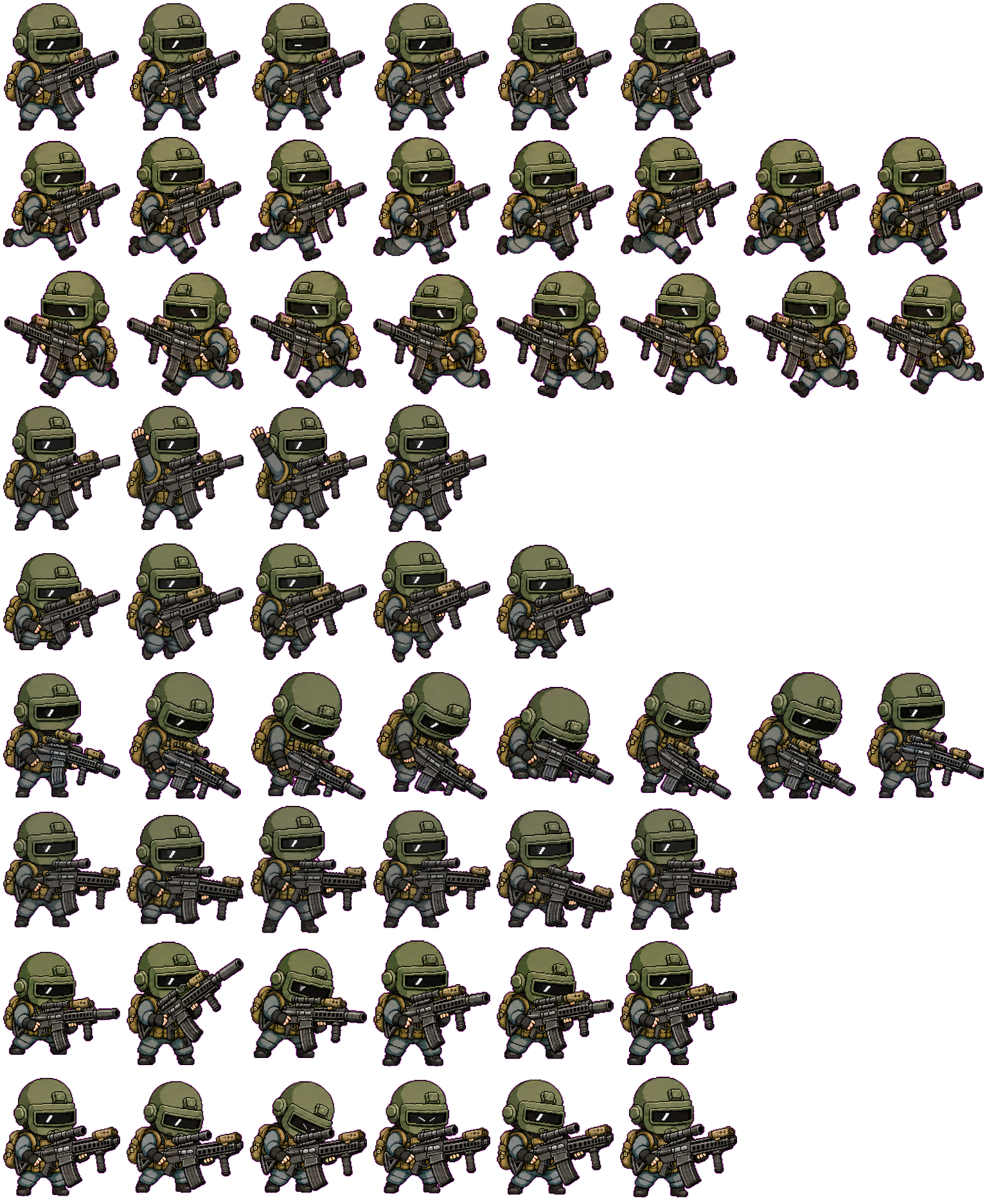 Soldier spritesheet preview