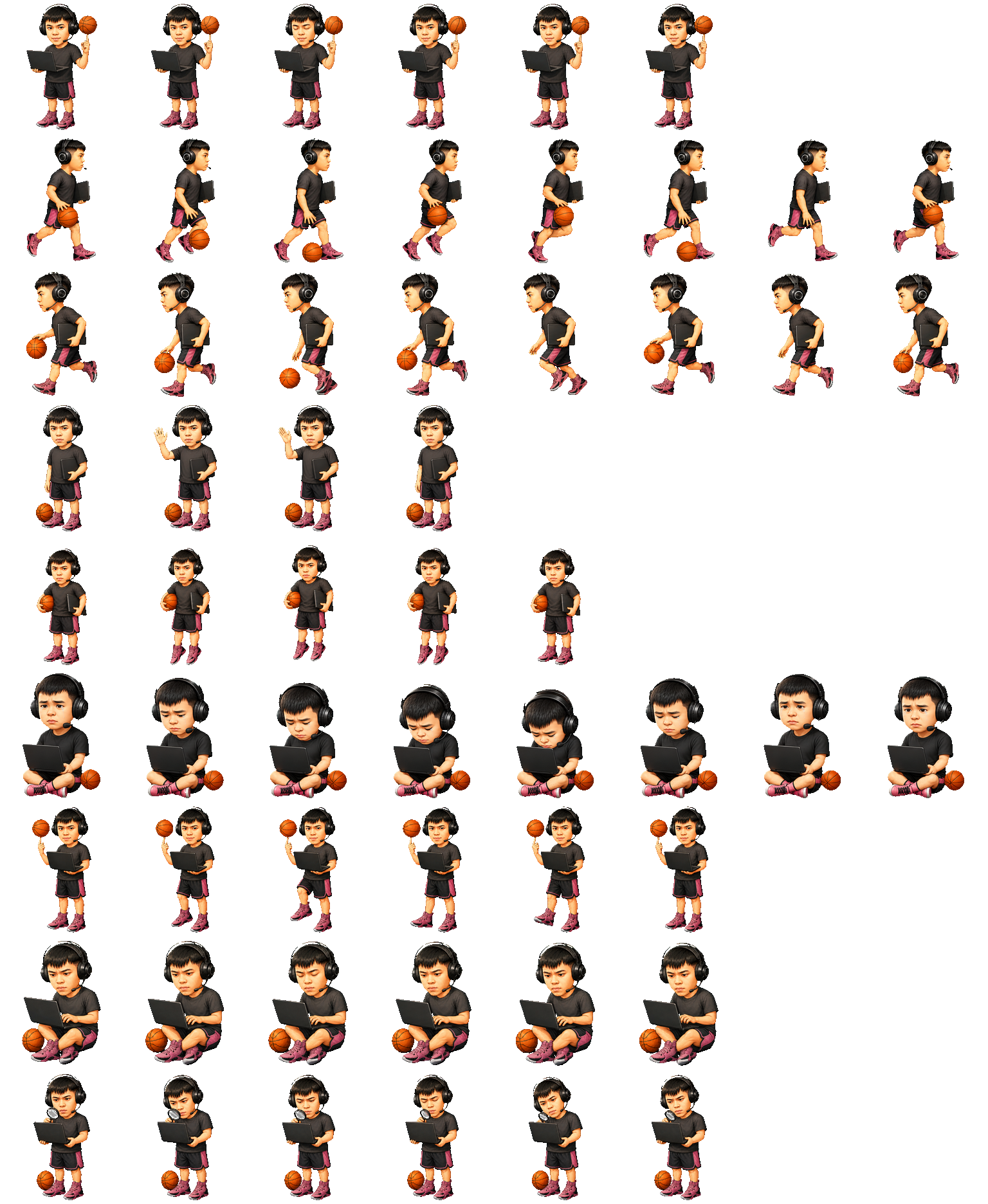 Sport-nerd Dev animated desktop pet preview for Codex Pet