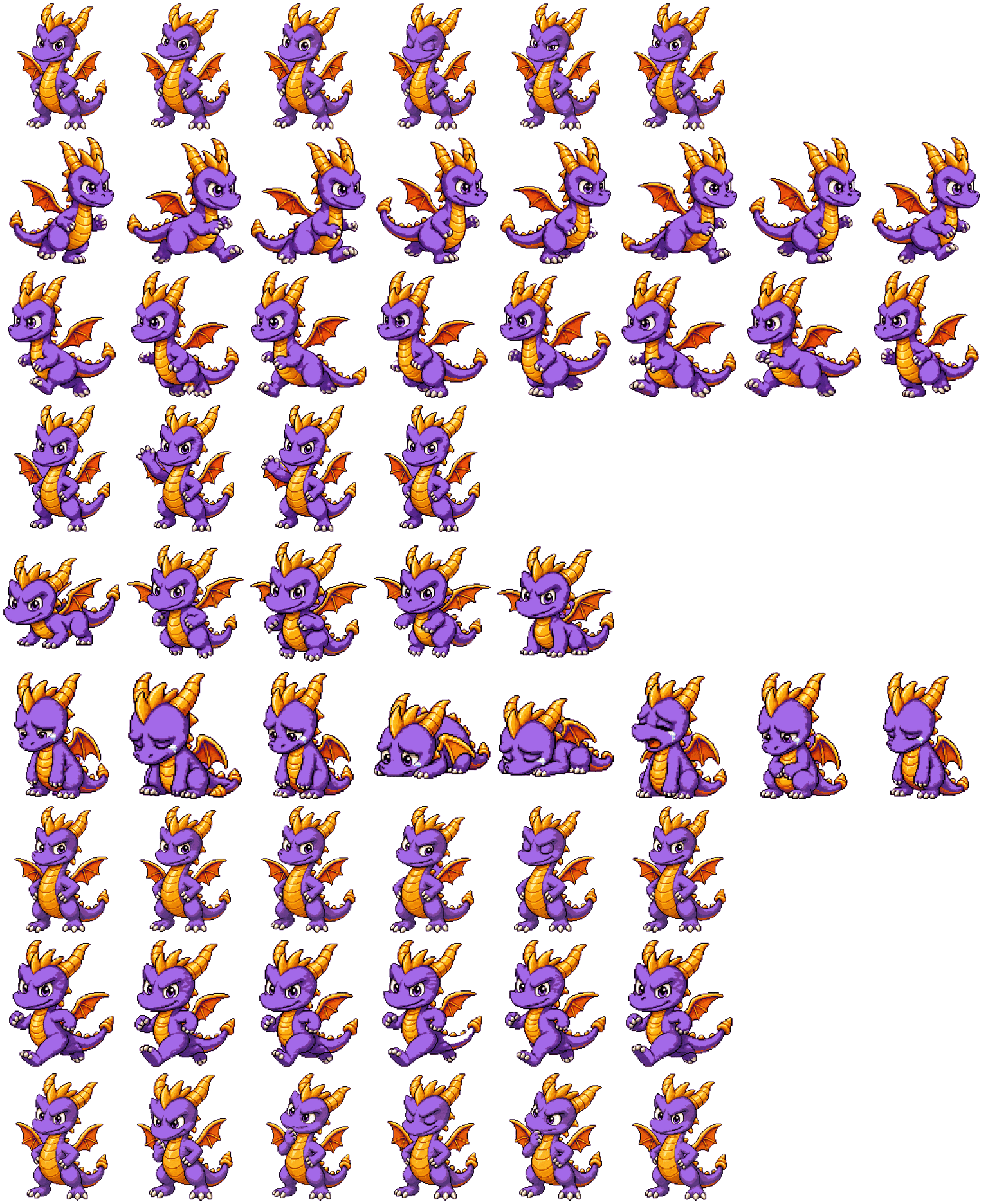 Spyro spritesheet preview