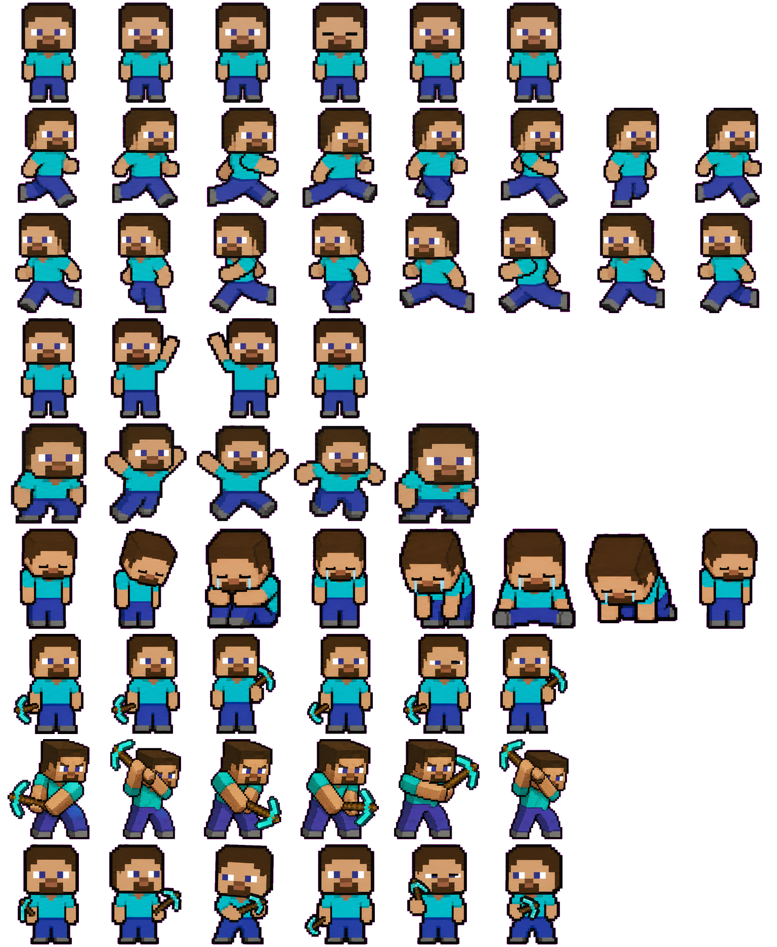 Steve spritesheet preview