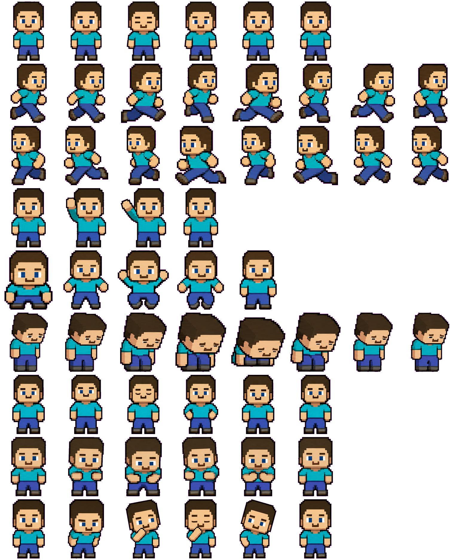 史蒂夫 spritesheet preview