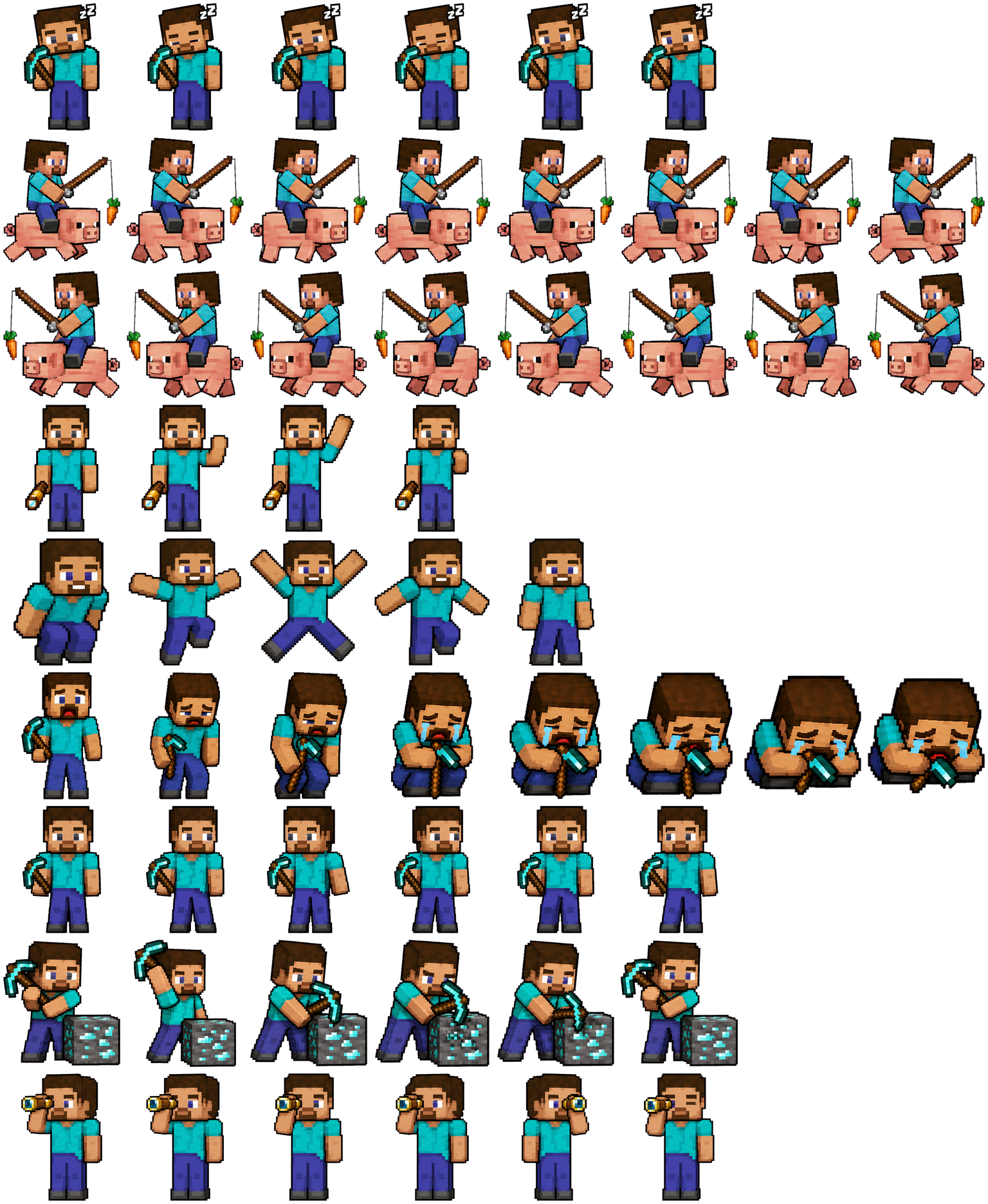 Steve spritesheet preview