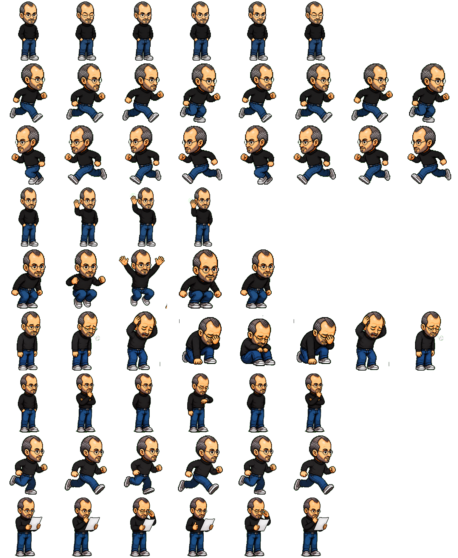 Steve Jobs spritesheet preview