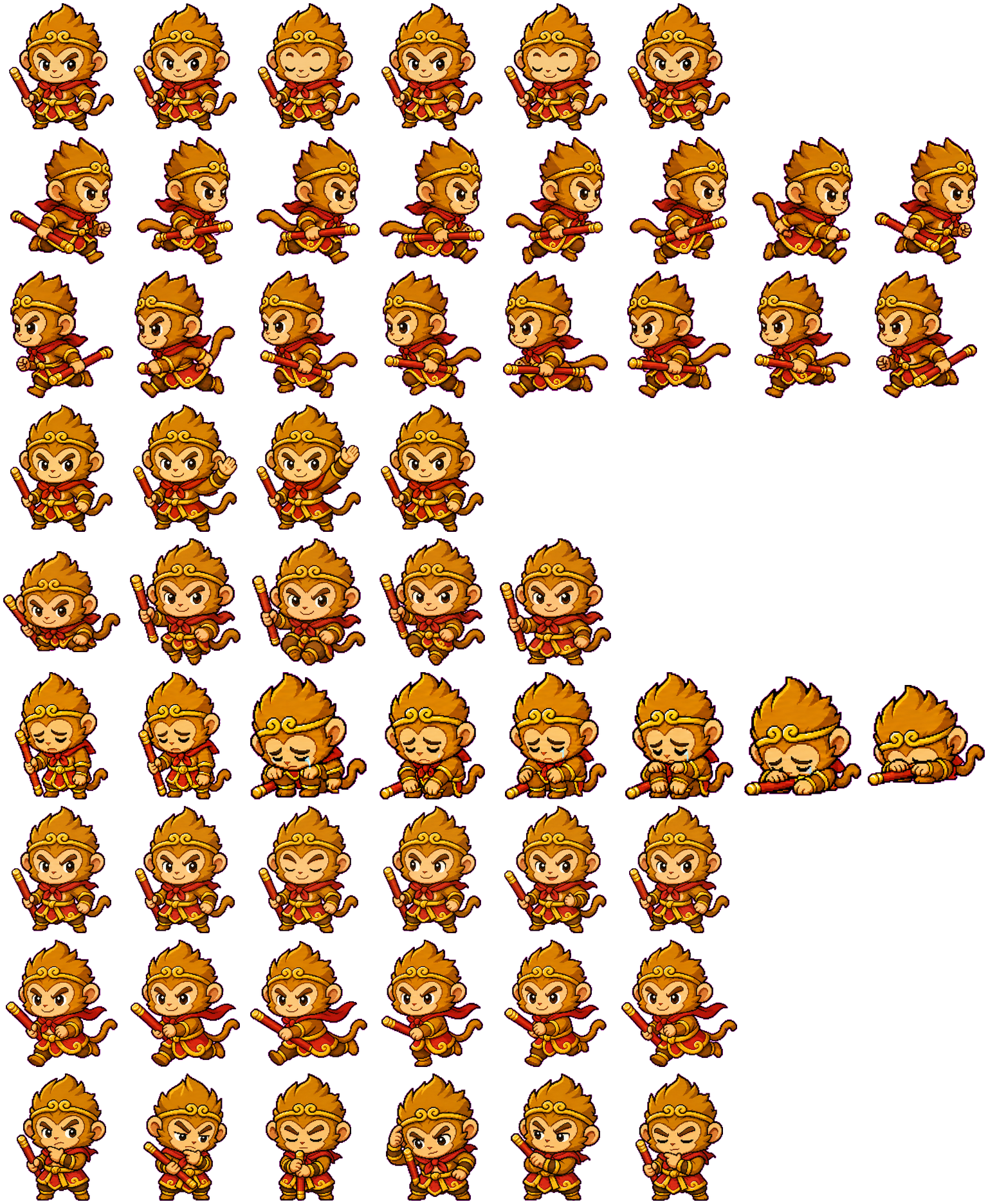 Sun Wukong spritesheet preview