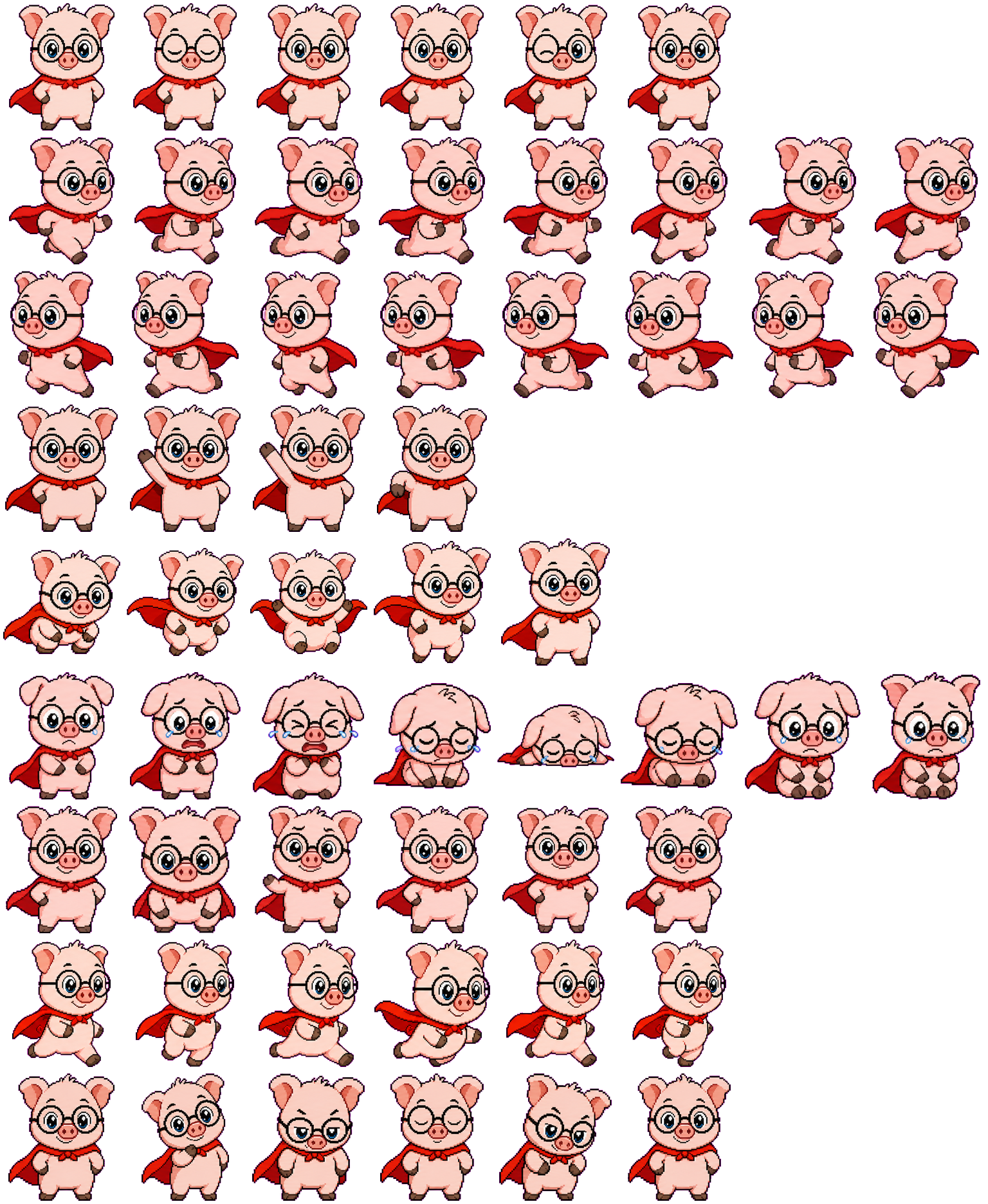 Super Piglet spritesheet preview