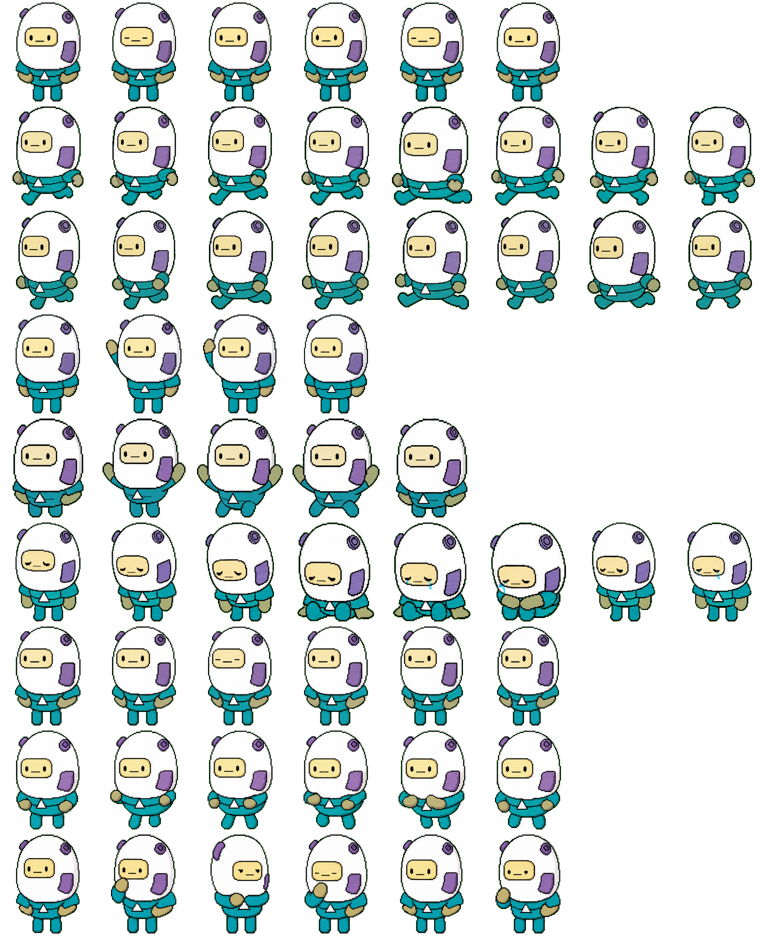 Superweirdo spritesheet preview