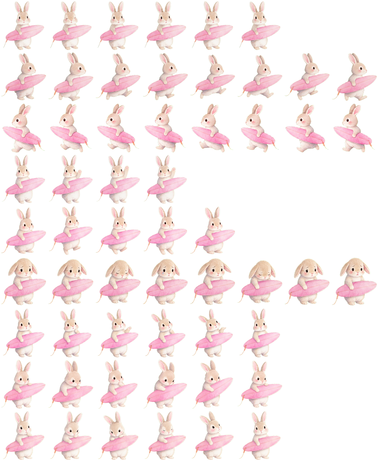 Surf Bunny animated desktop pet preview for Codex Pet