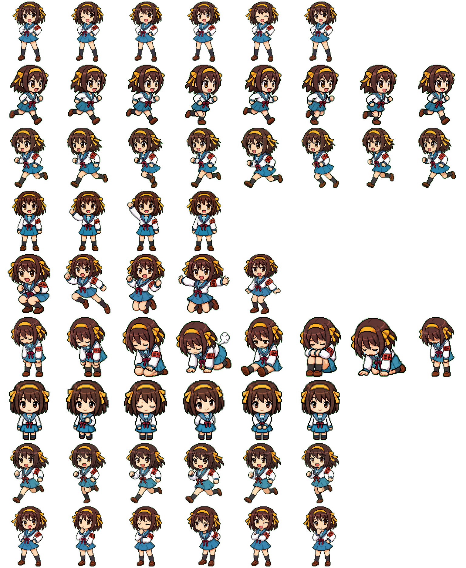 Haruhi-chan animated desktop pet preview for Codex Pet