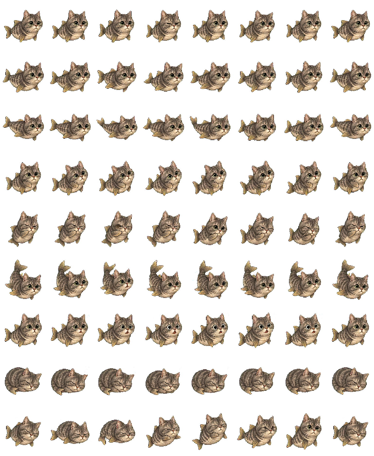 Catfish spritesheet preview