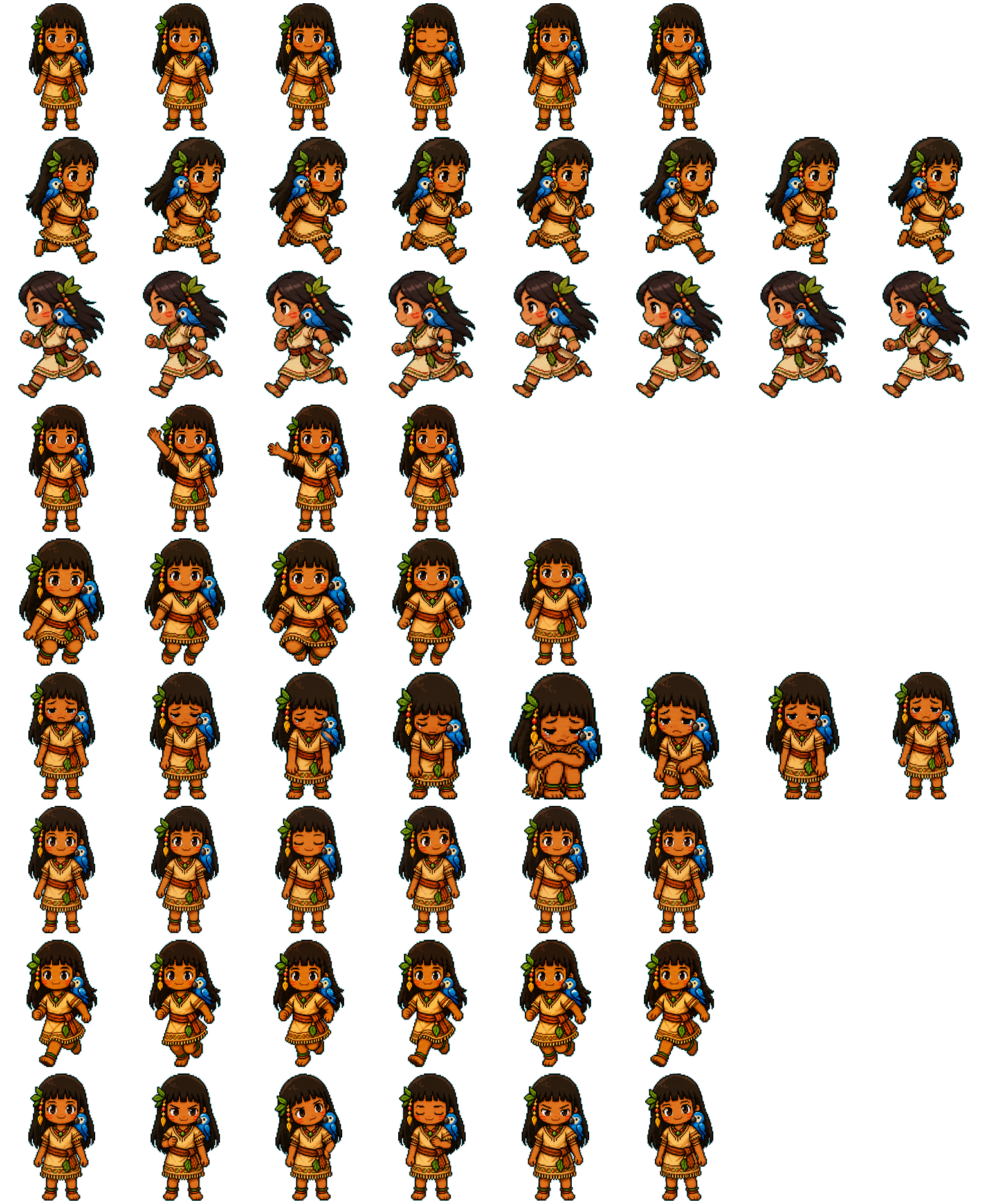 Tainá Parrot spritesheet preview