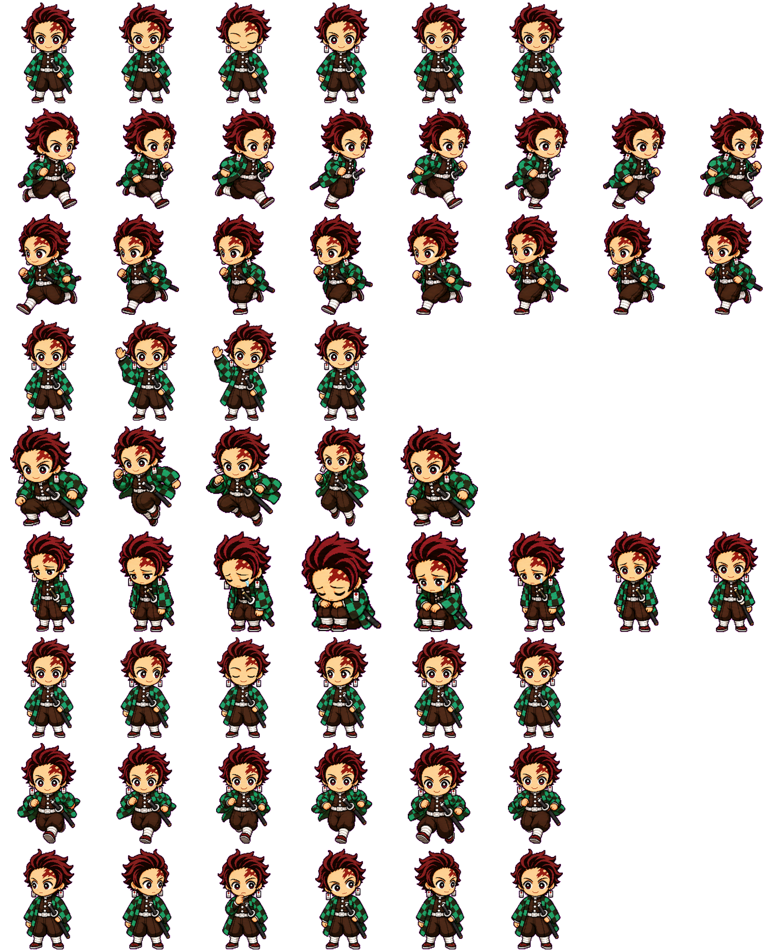 Tanjiro spritesheet preview