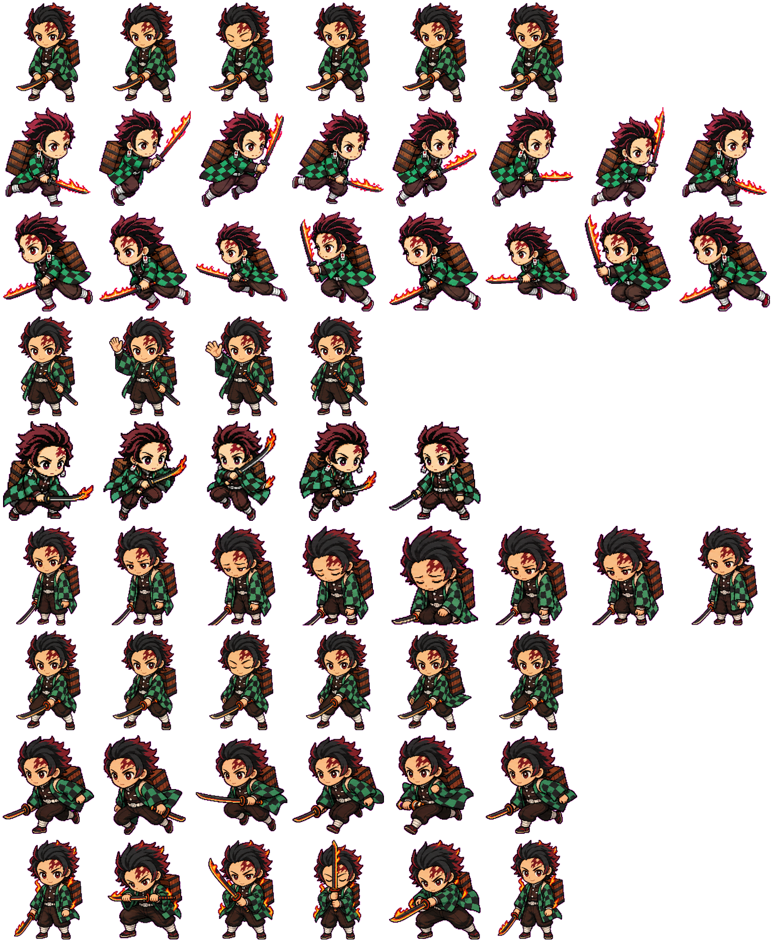 Tanjiro spritesheet preview