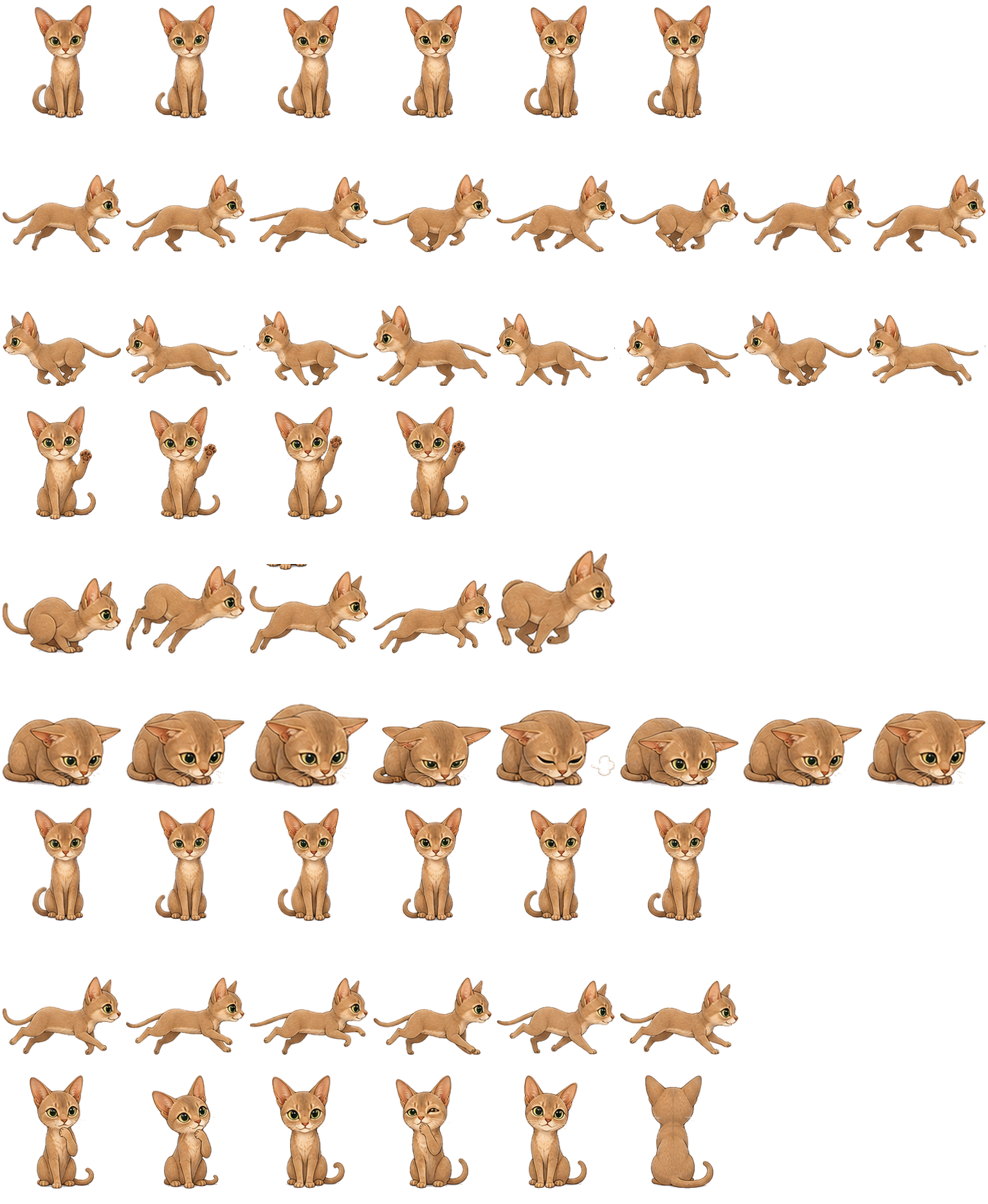 Tata Cat spritesheet preview