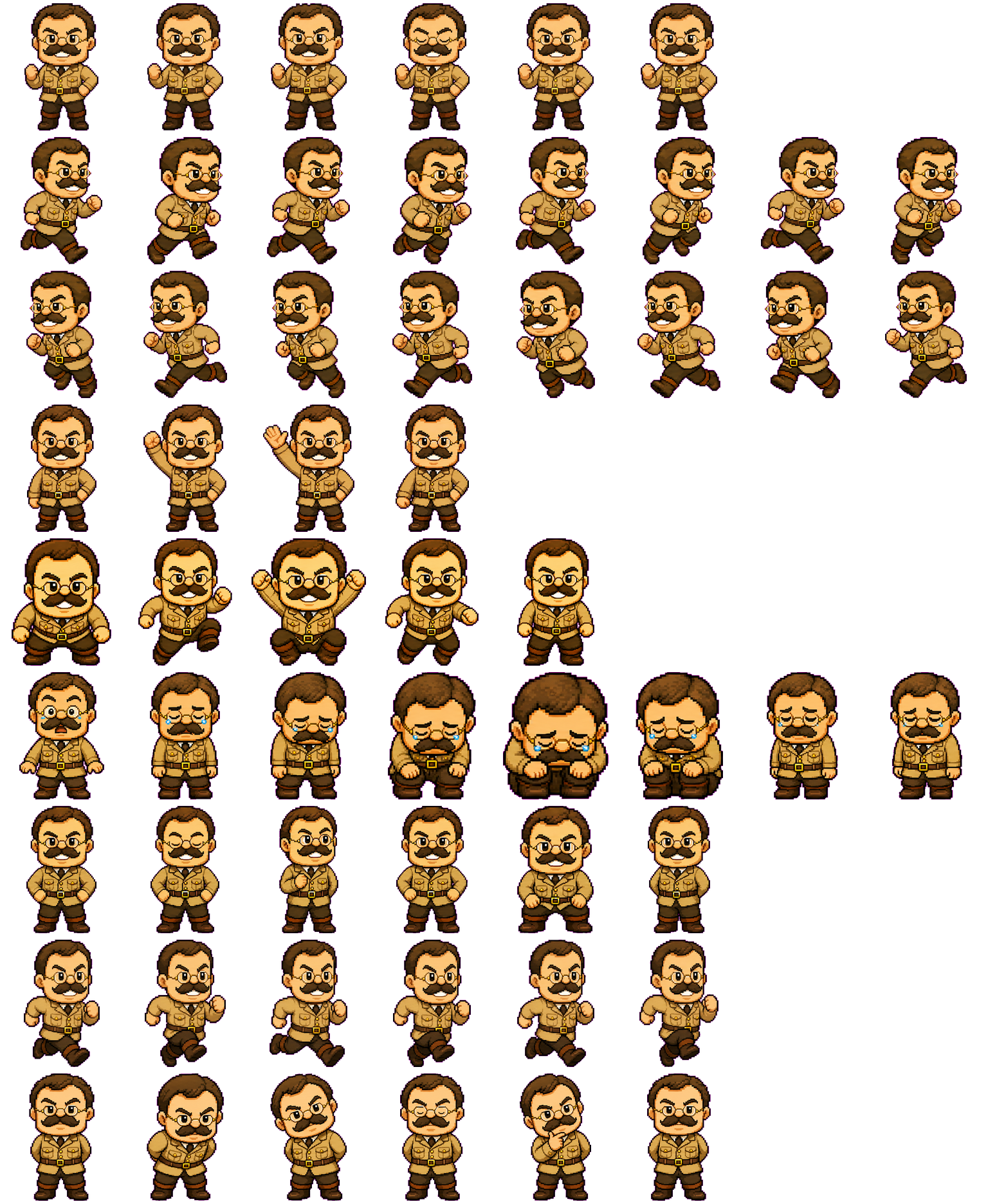 Teddy Roosevelt spritesheet preview