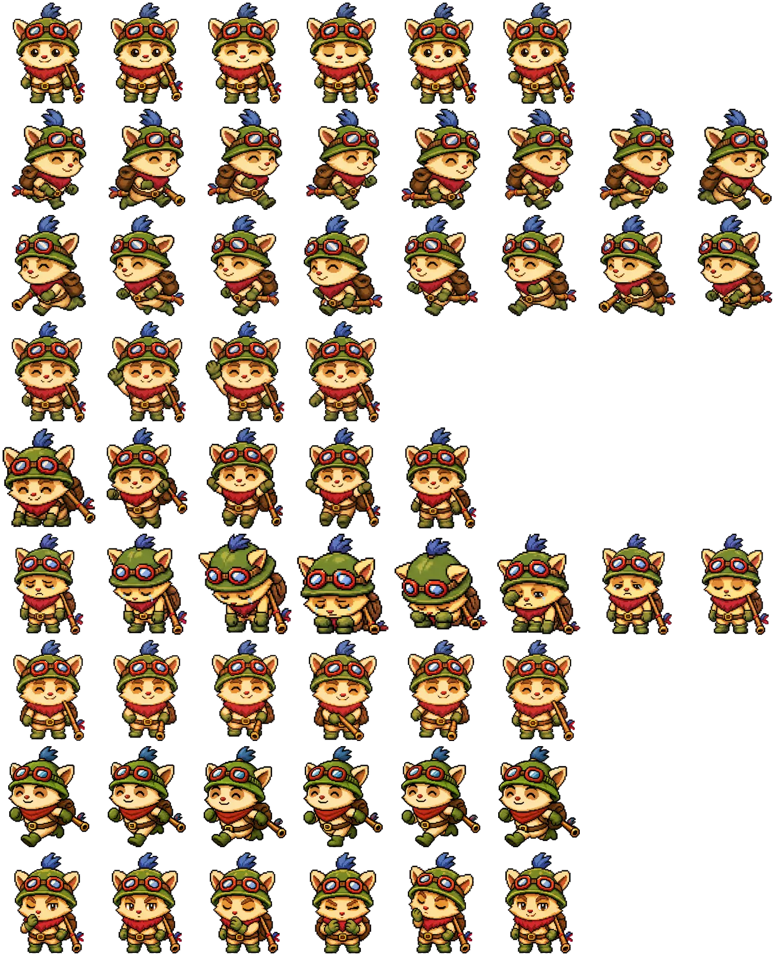 Teemo spritesheet preview
